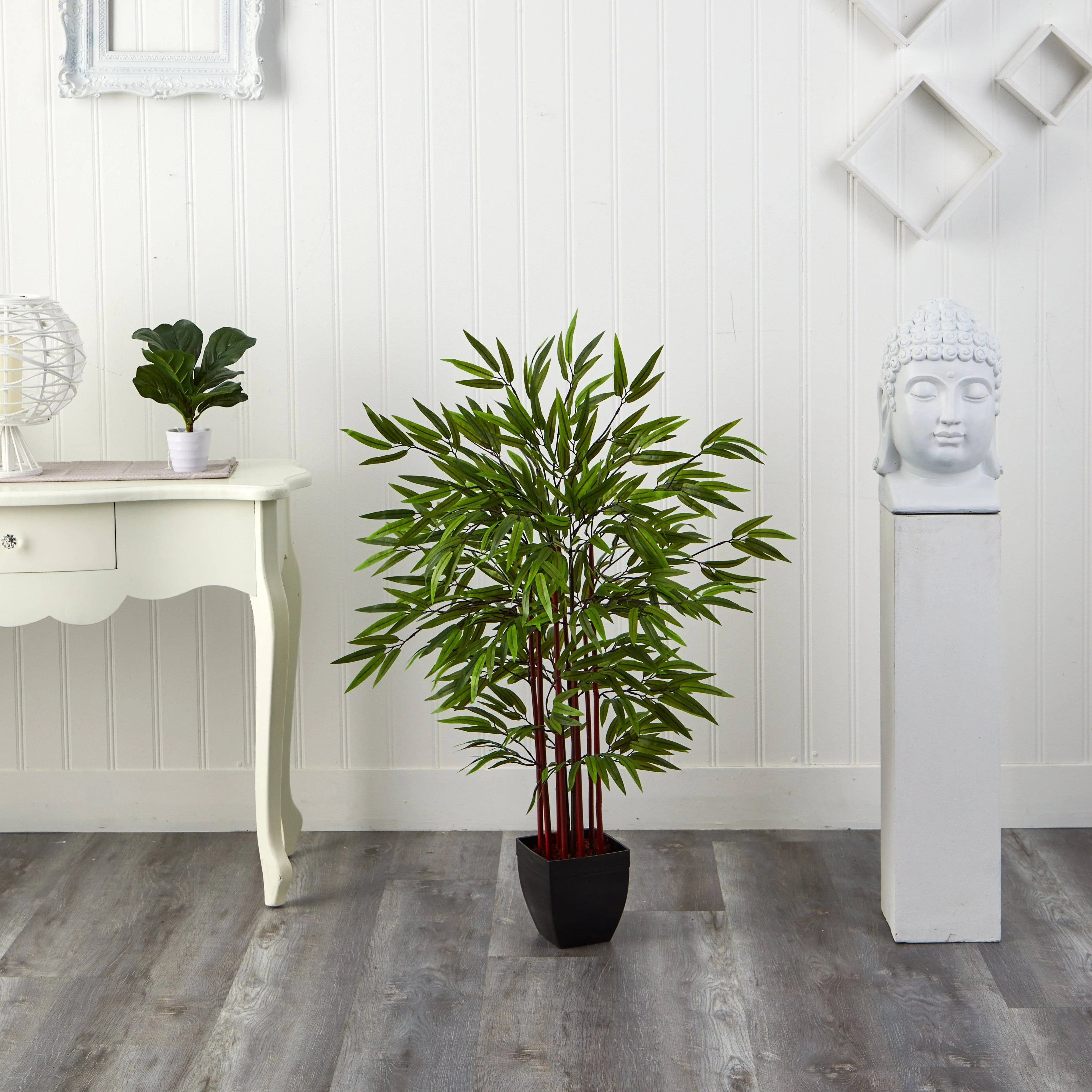 4’ Bamboo Silk Tree w/Planter - Image 2