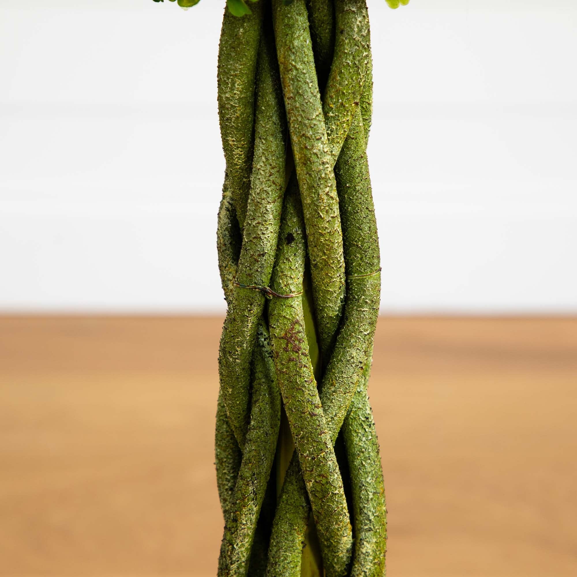 4’ Boxwood Double Ball Artificial Topiary Tree with Woven Trunk UV Resistant (Indoor/Outdoor) - Image 3
