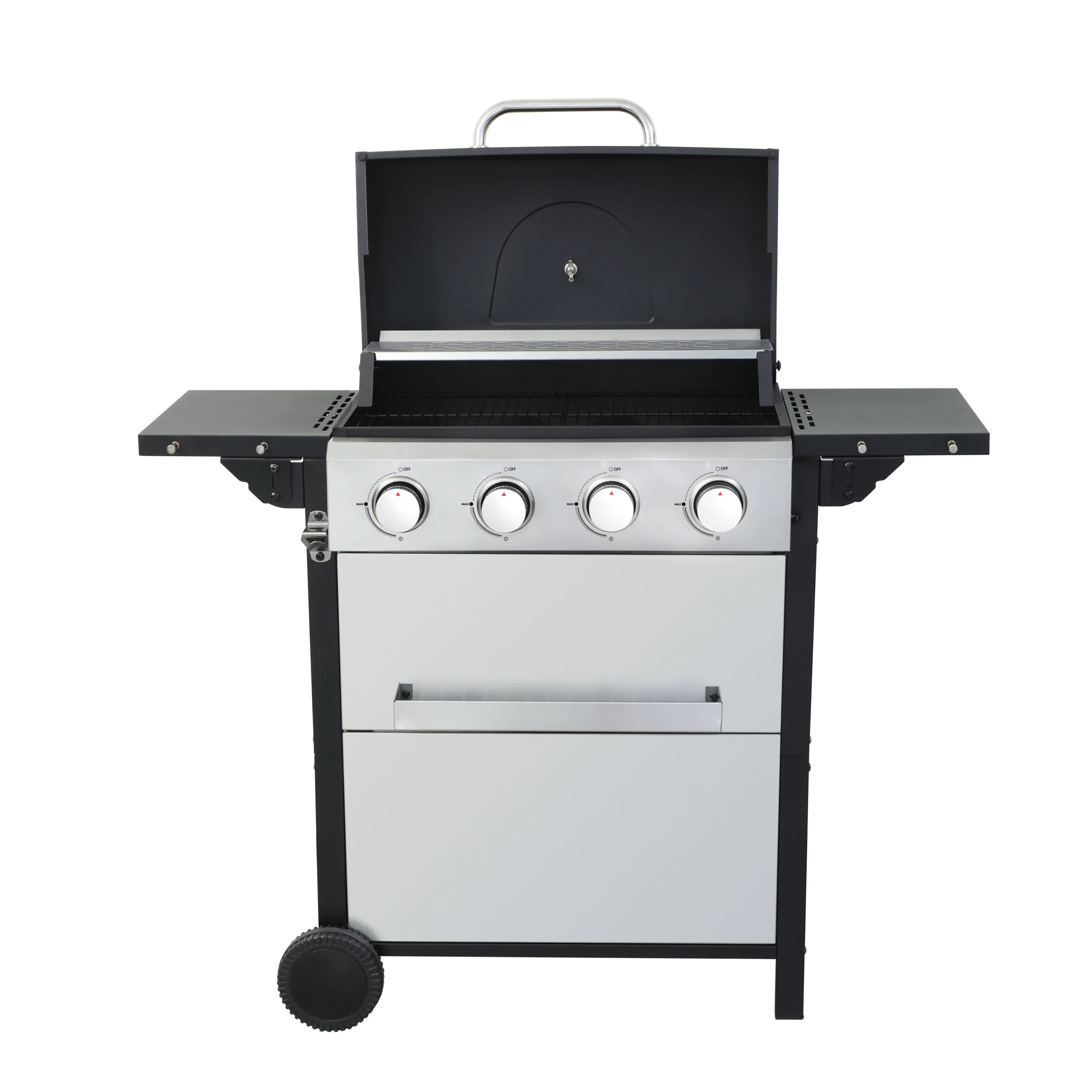4-Burner Propane Gas BBQ Grill with Stainless Steel and Enamel Grids - Image 8