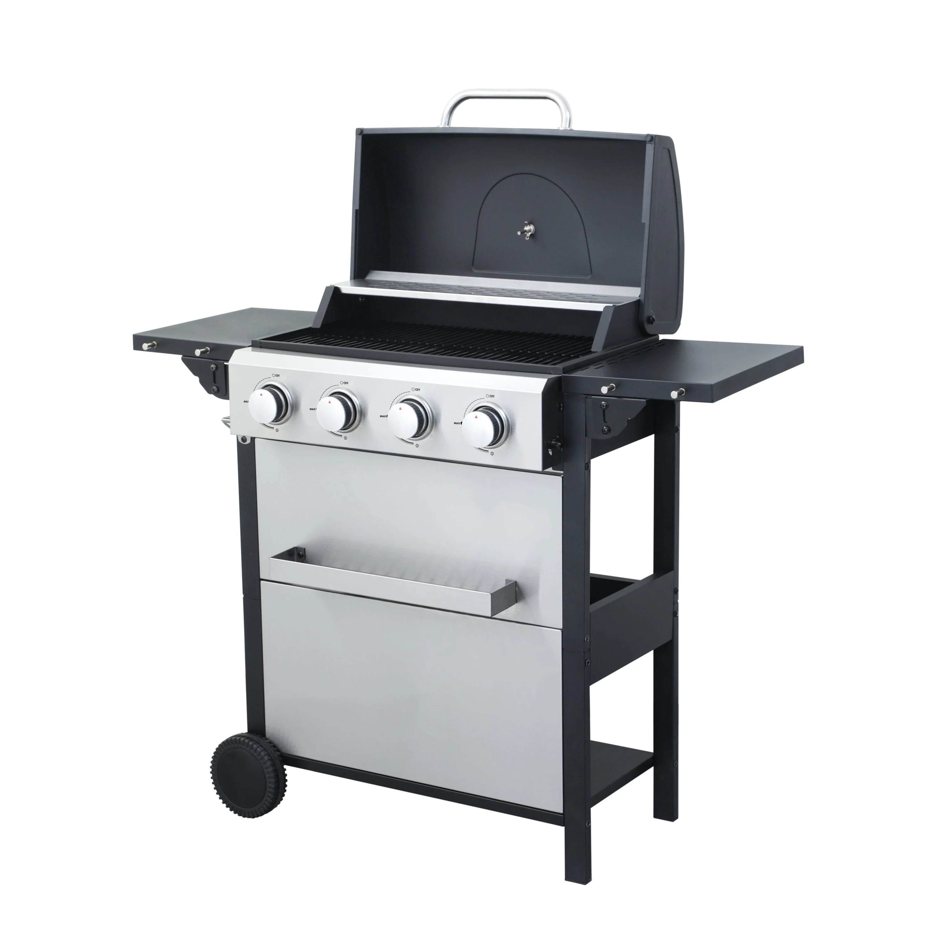 4-Burner Propane Gas BBQ Grill with Stainless Steel and Enamel Grids - Image 9