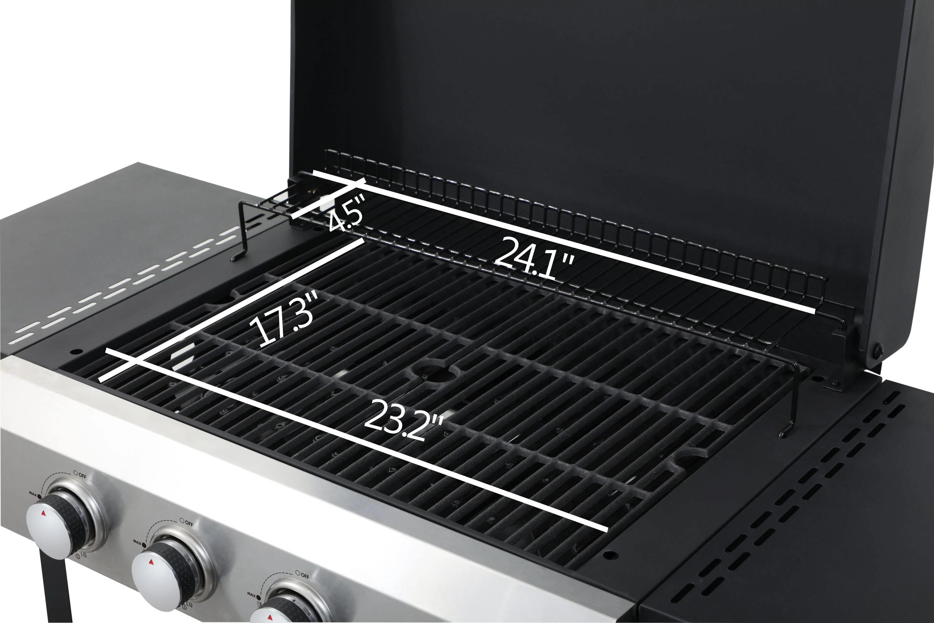 4-Burner Propane Gas BBQ Grill with Stainless Steel Plancha - Image 5
