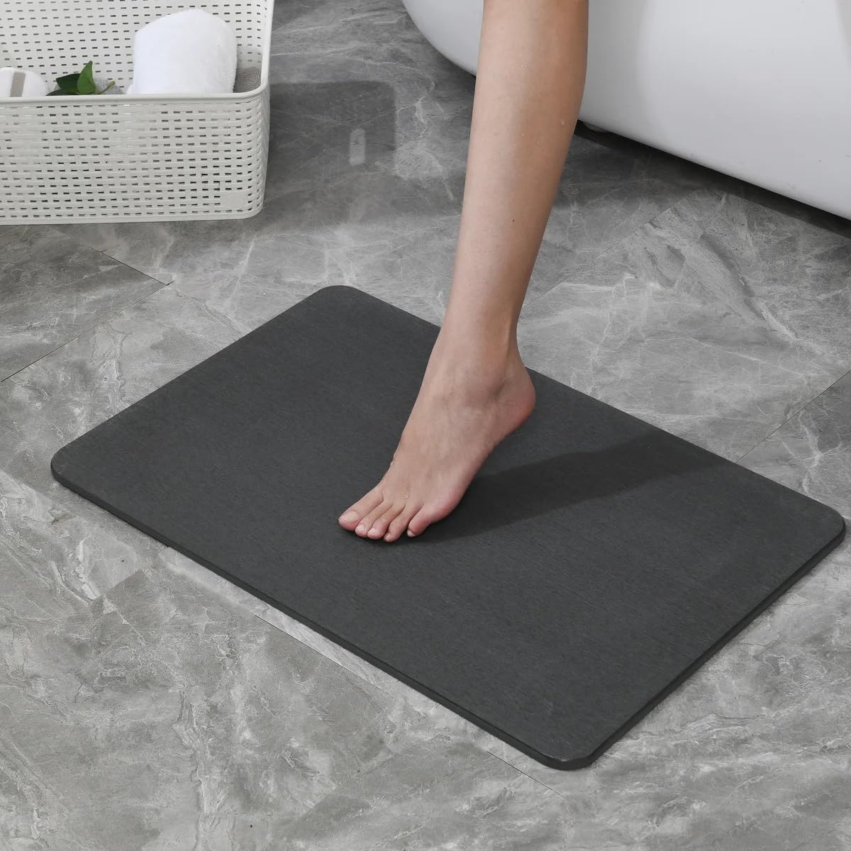 4 Colors! - 24" x 15" Diatomaceous Quick-Drying Stone Bath Mat - Image 10