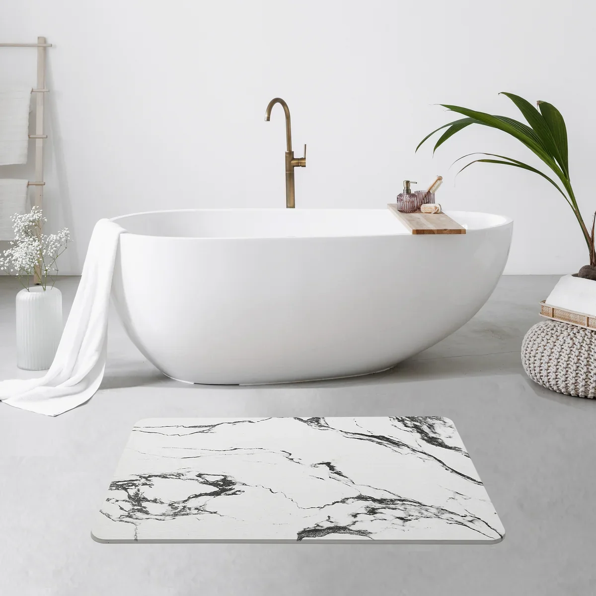 4 Colors! - 24" x 15" Diatomaceous Quick-Drying Stone Bath Mat - Image 22