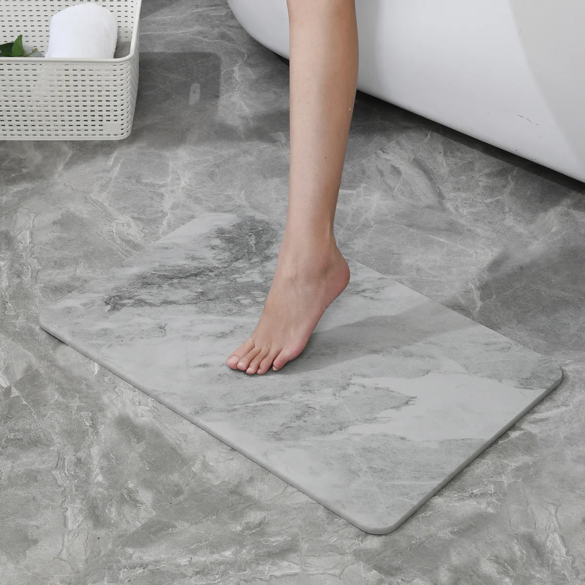 4 Colors! - 24" x 15" Diatomaceous Quick-Drying Stone Bath Mat - Image 28