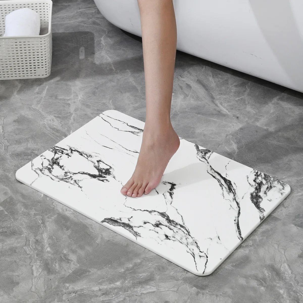 4 Colors! - 24" x 15" Diatomaceous Quick-Drying Stone Bath Mat - Image 32