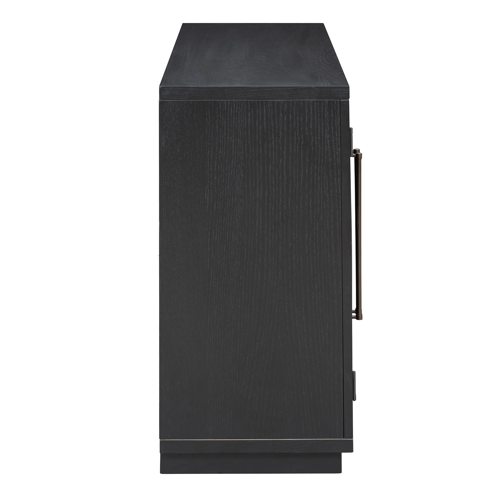 4-Door Large Storage Sideboard Buffet Cabinet with Glass Doors (Black) - Image 18