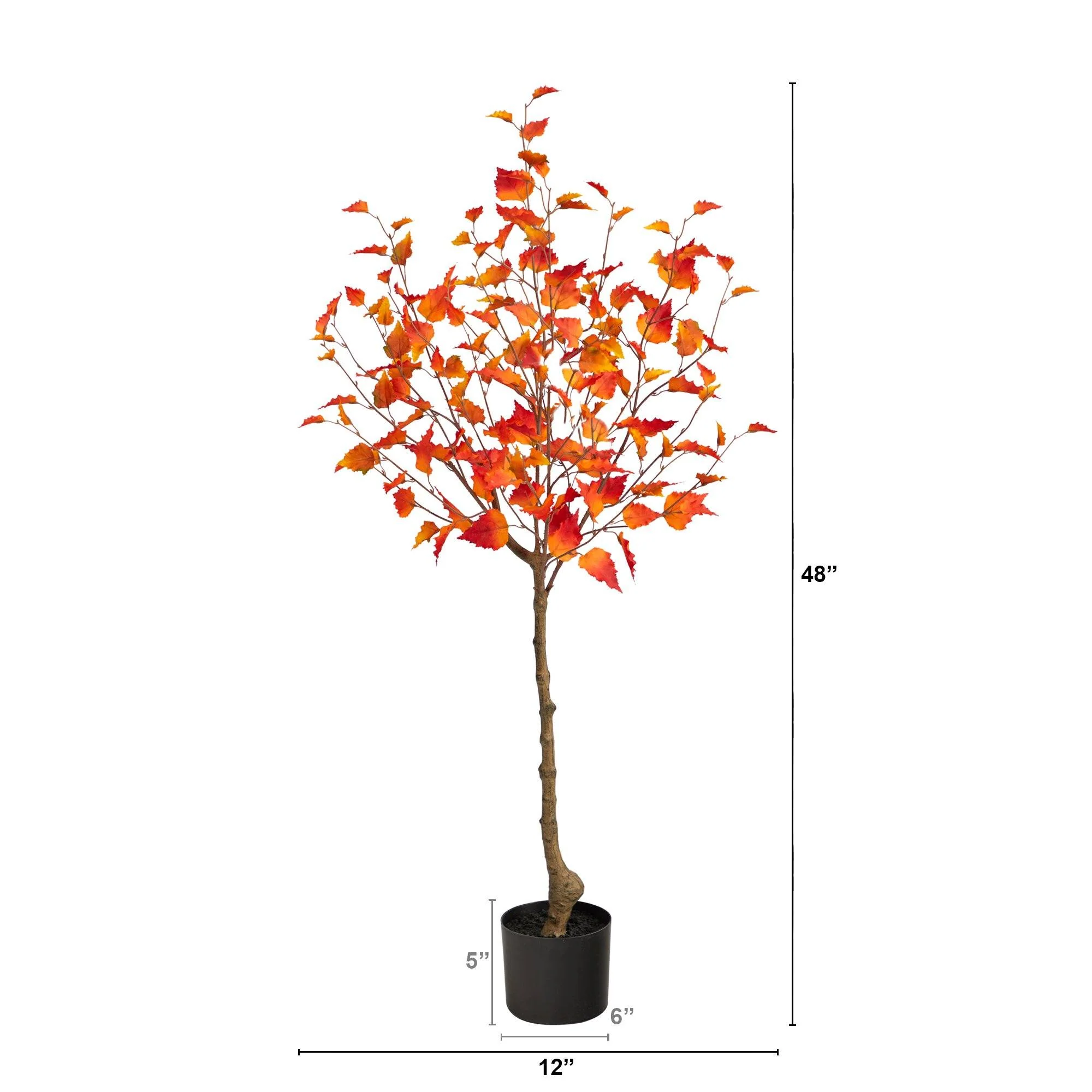4’ Fall Birch Artificial Autumn Tree - Image 3