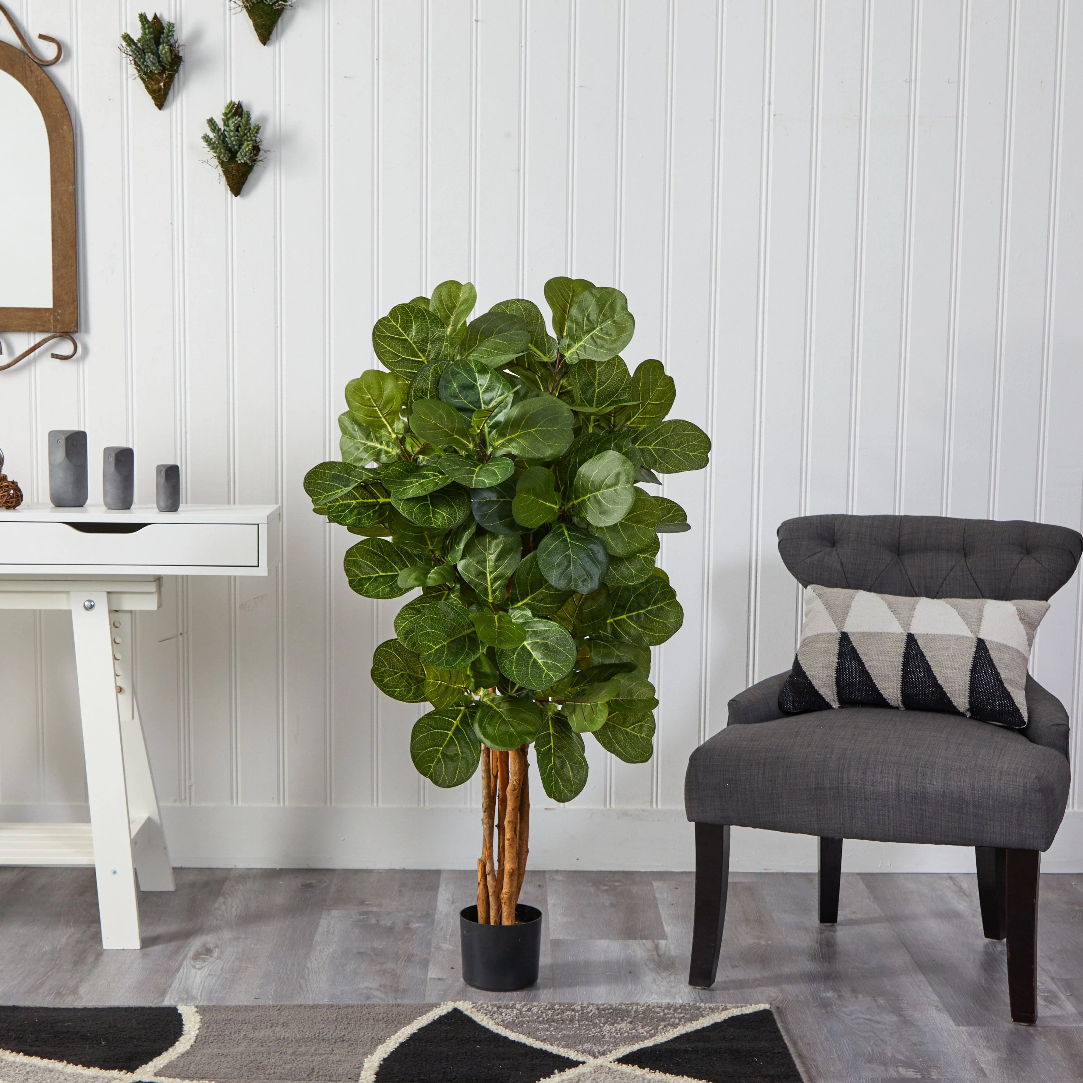 4’ Fiddle Leaf Fig Artificial Tree - Image 3