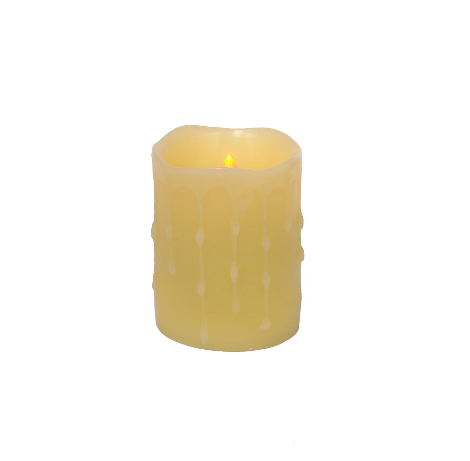 LED Dripping Wax Pillar Candles (Set of 4) - Image 2