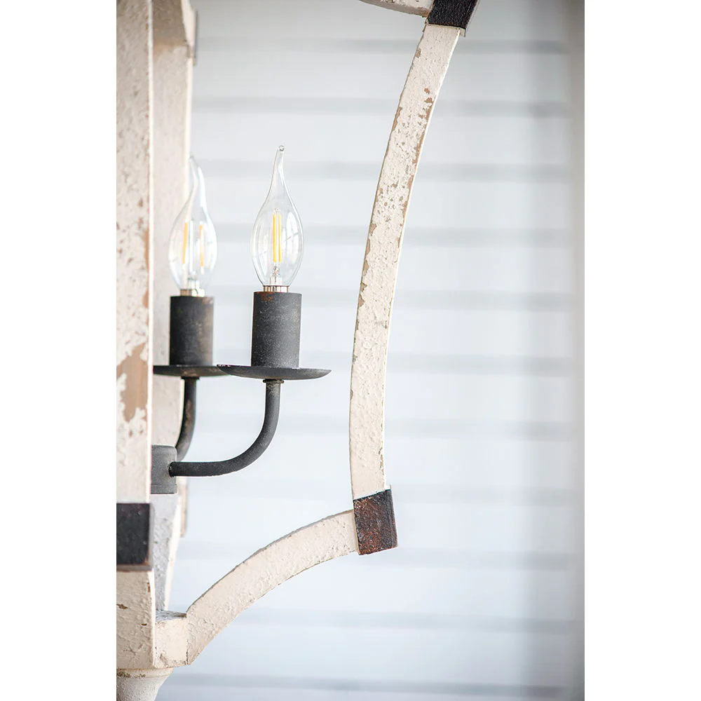 4 Light Chandelier with Adjustable Chain in Cream Finish - Image 11
