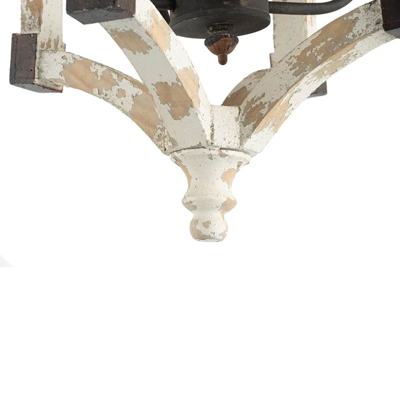 4 Light Chandelier with Adjustable Chain in Cream Finish - Image 4