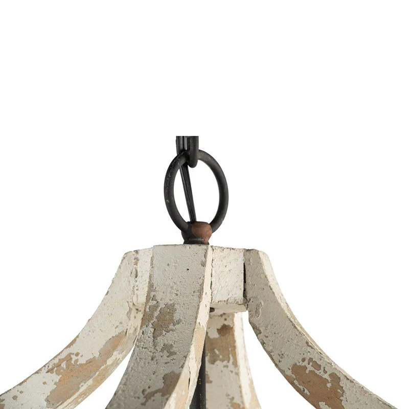 4 Light Chandelier with Adjustable Chain in Cream Finish - Image 6