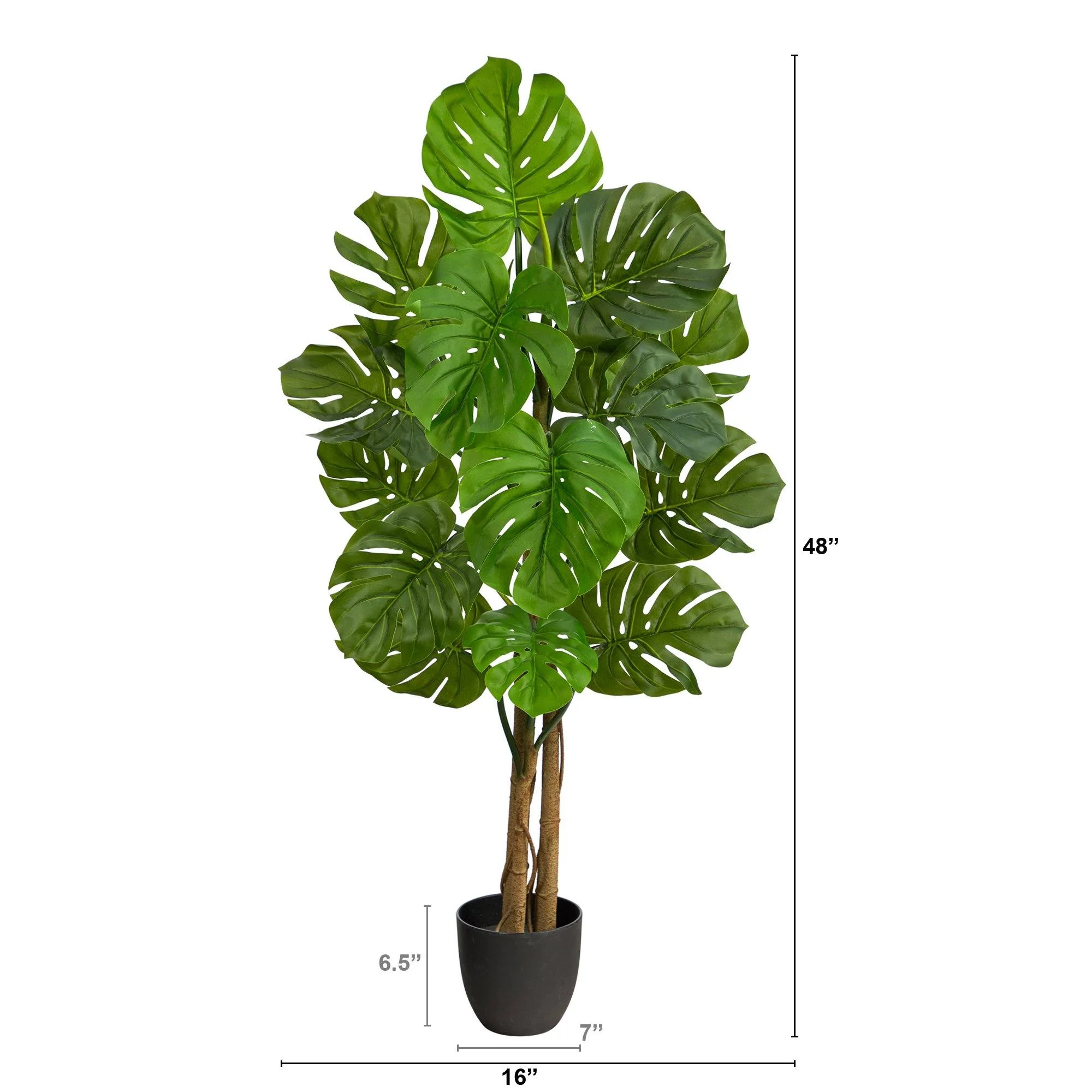 4’ Monstera Artificial Tree UV Resistant (Indoor/Outdoor) - Image 2