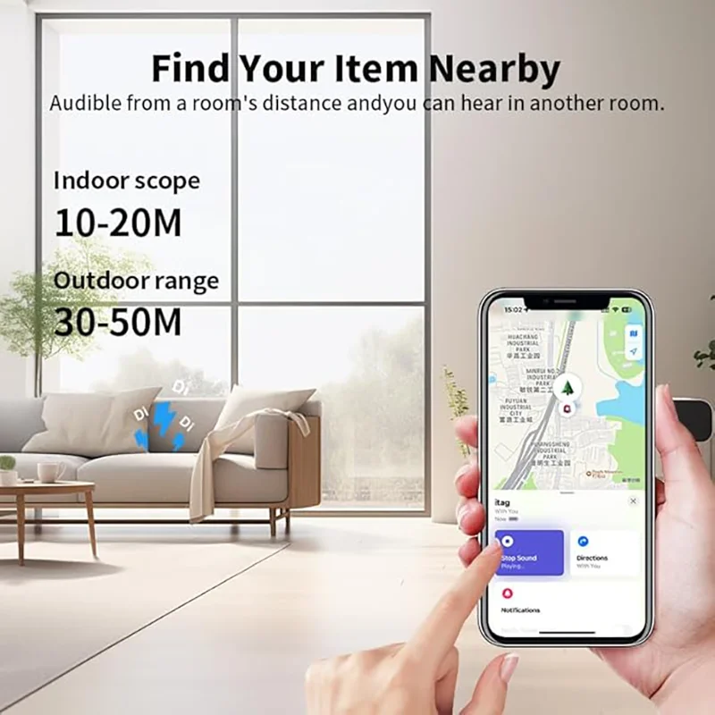 4 Pack Bluetooth GPS Tracker Smart Tag for Luggage Backpack Find My App - Image 5