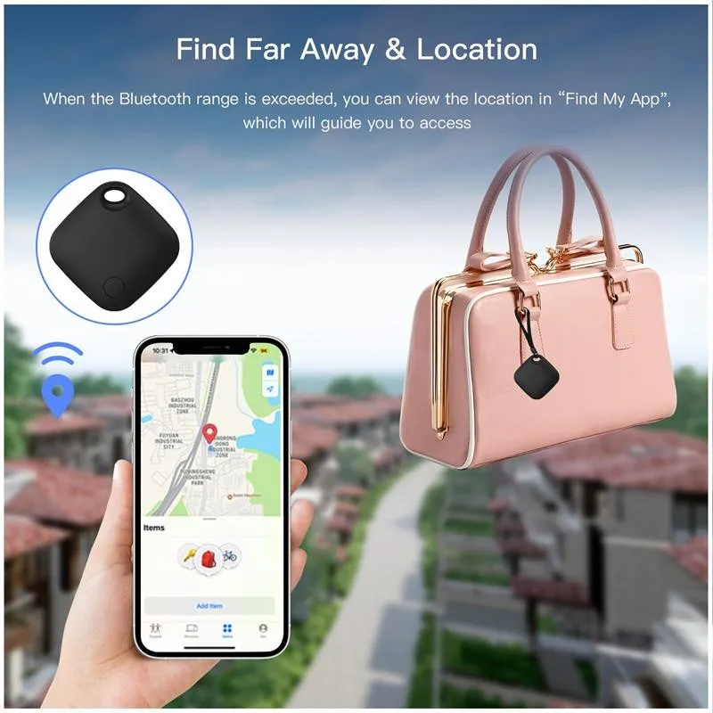 4 Pack Bluetooth GPS Tracker Smart Tag Locator for Keys Pets Cars Find My - Image 5