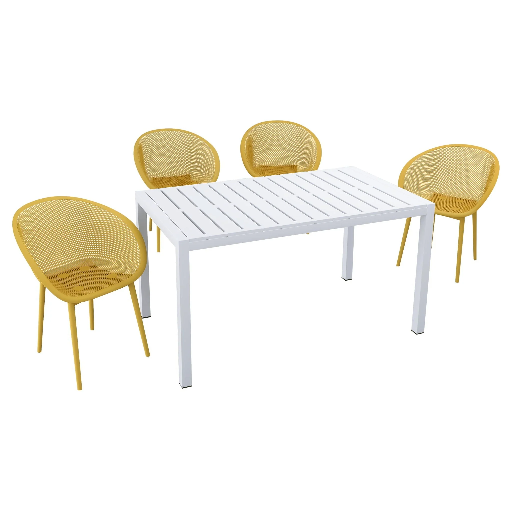 4 Pack Lounge Chair Set With Long Table - Image 2