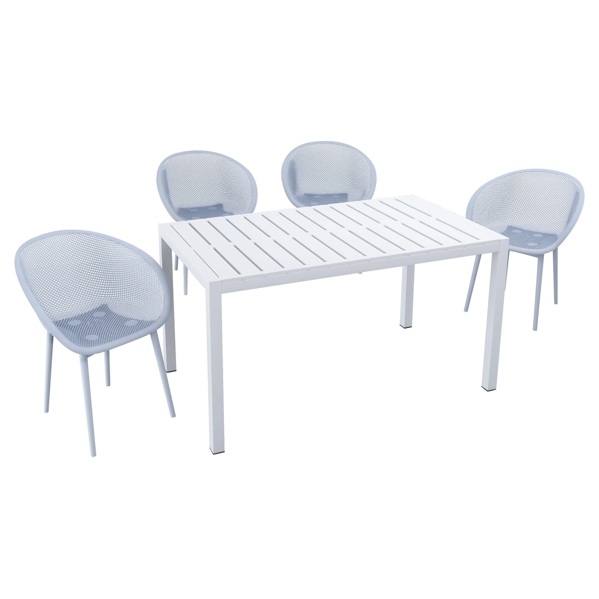 4 Pack Lounge Chair Set With Long Table - Image 3