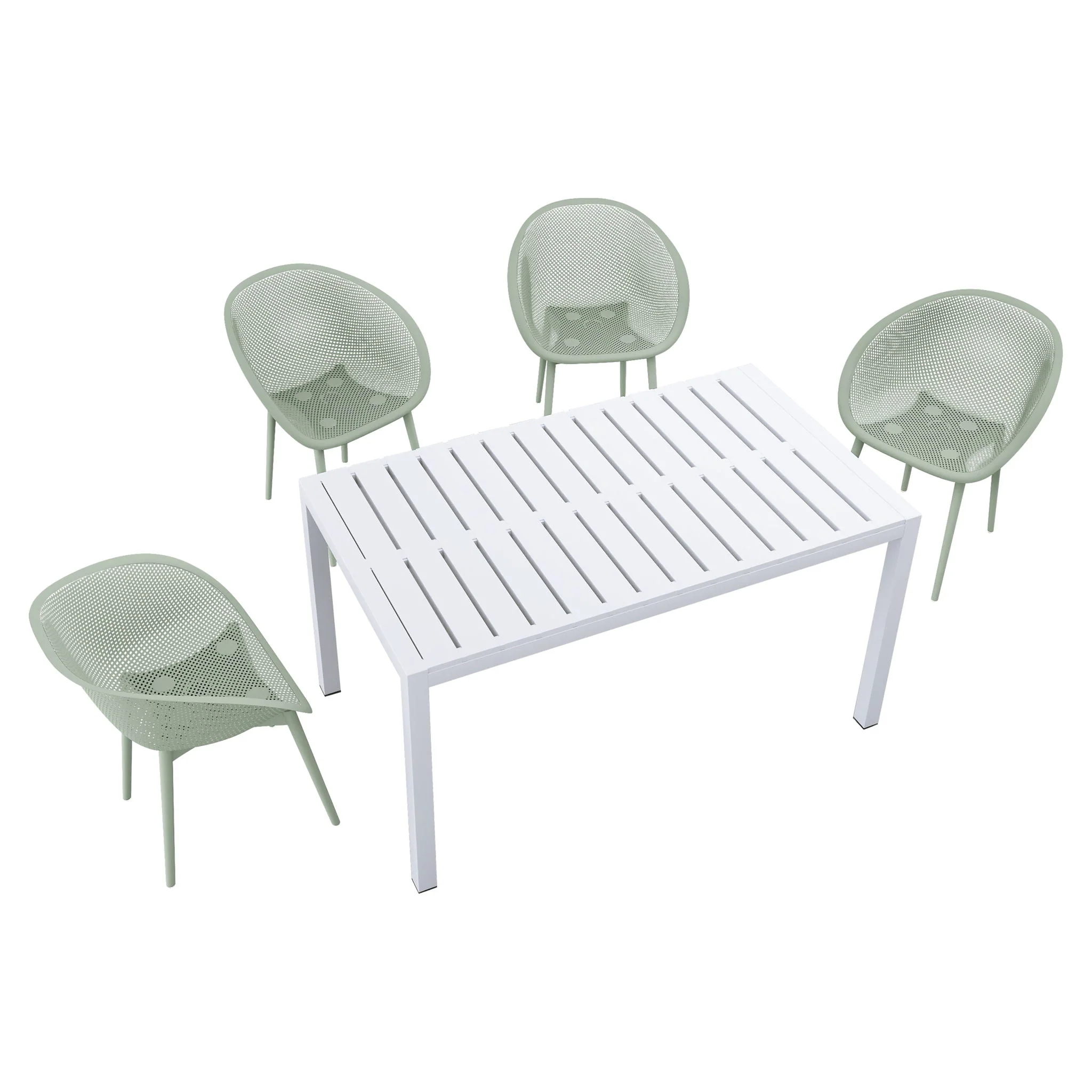 4 Pack Lounge Chair Set With Long Table - Image 4