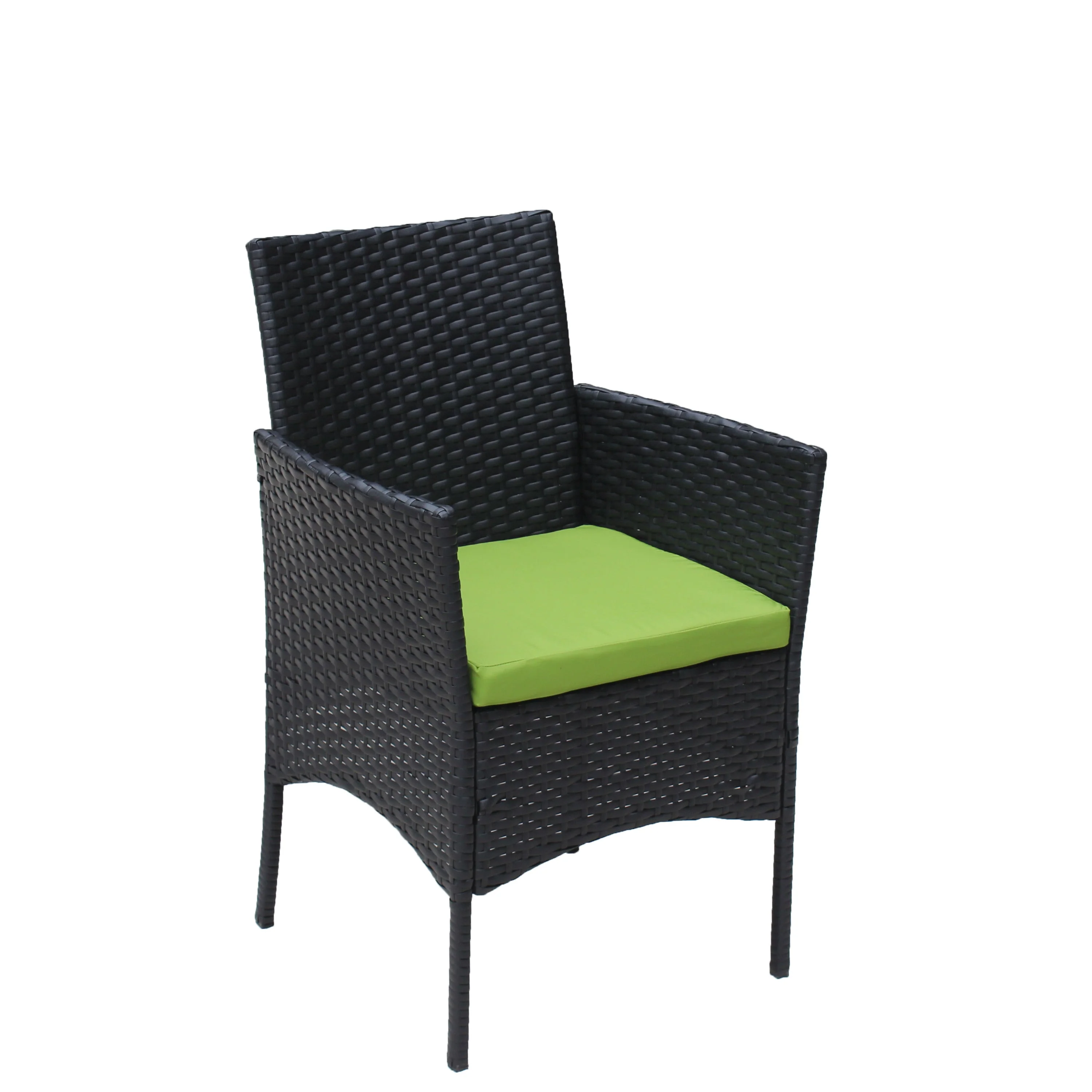4 PC Rattan Patio Furniture Set Outdoor Cushioned Wicker Sofa Green Cushion - Image 20