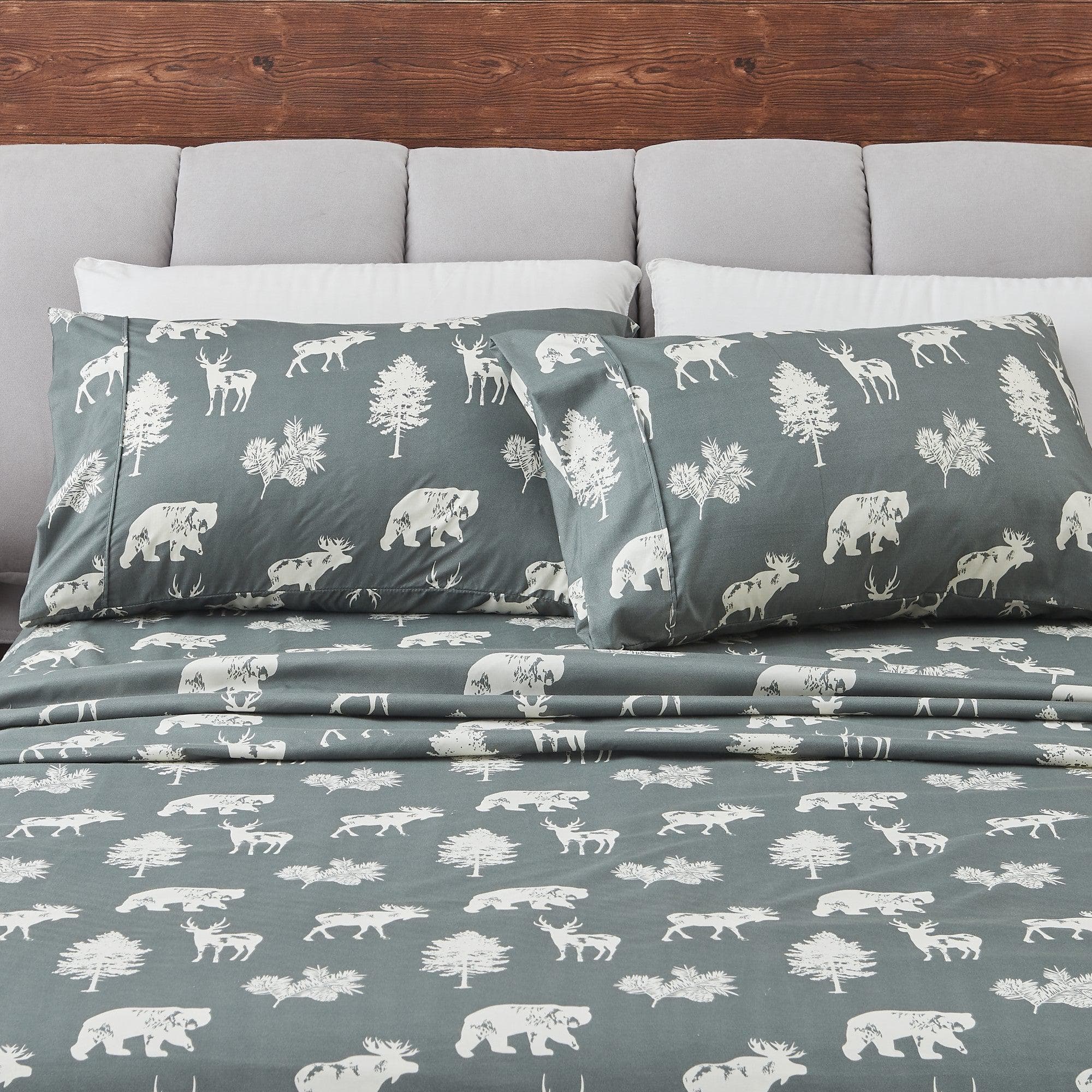 4-Piece Lodge Microfiber Sheet - Mountain Ridge Collection - Image 31