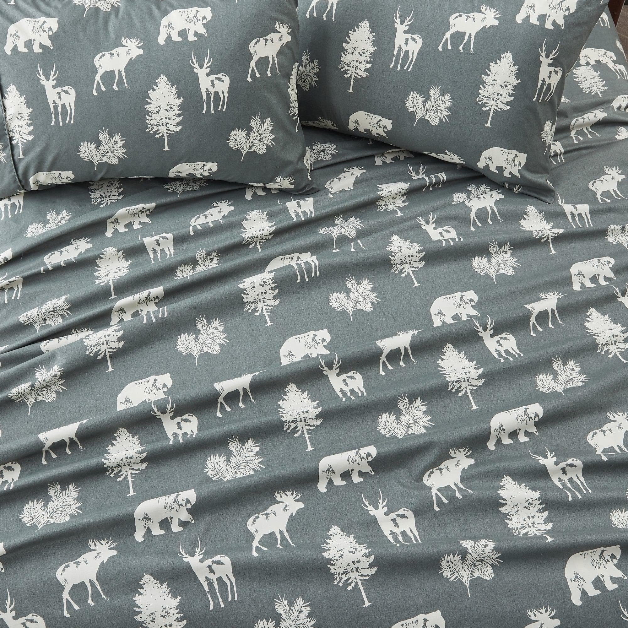 4-Piece Lodge Microfiber Sheet - Mountain Ridge Collection - Image 32