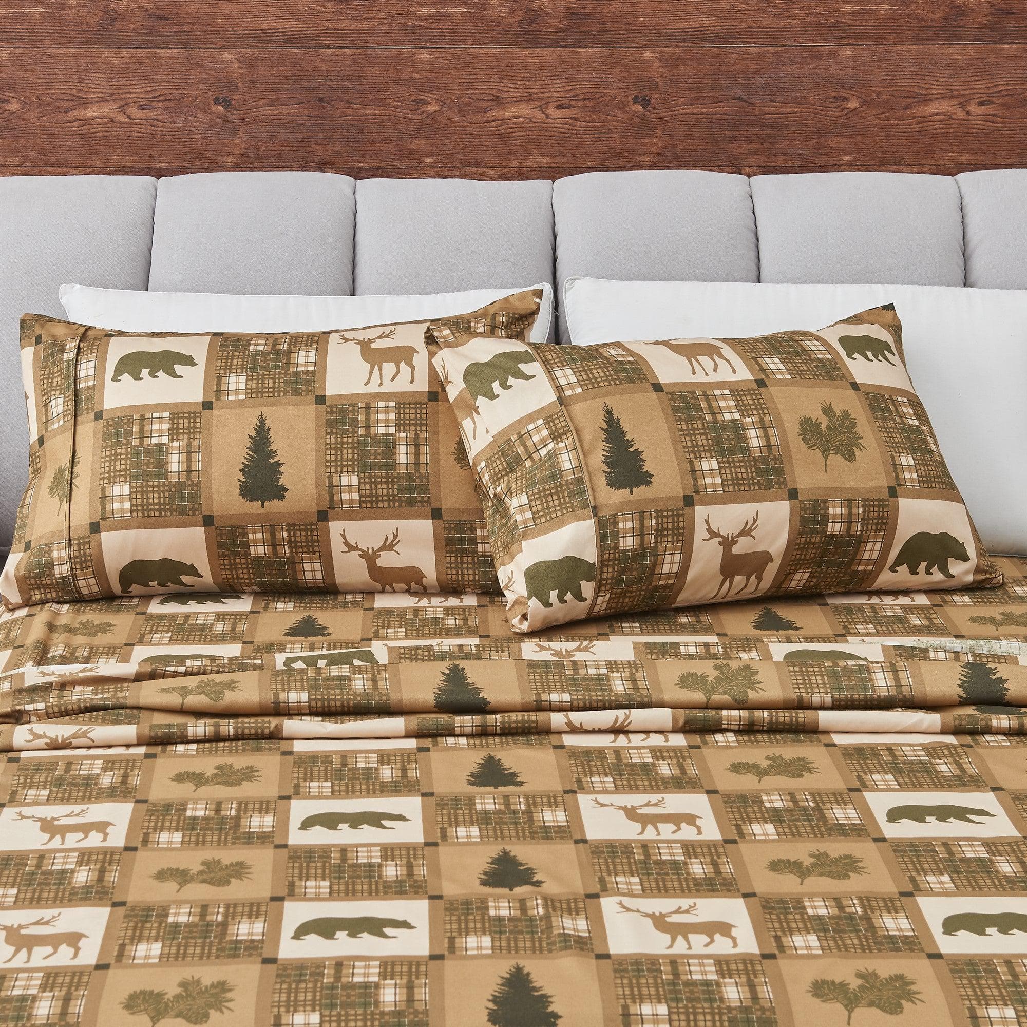 4-Piece Lodge Microfiber Sheet - Mountain Ridge Collection - Image 36