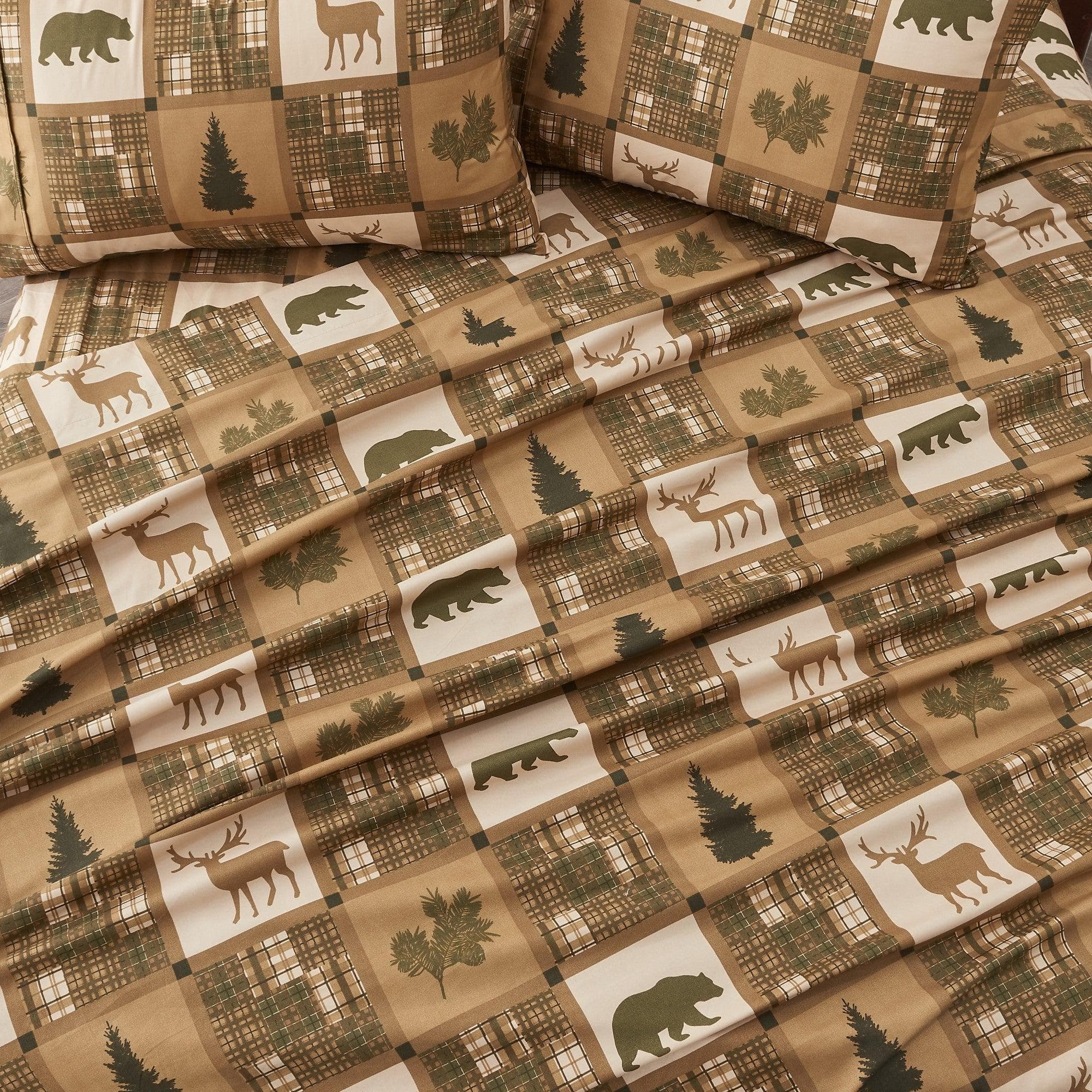 4-Piece Lodge Microfiber Sheet - Mountain Ridge Collection - Image 37