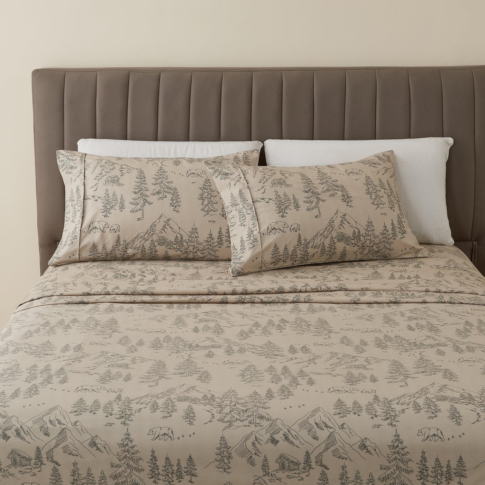 4-Piece Lodge Microfiber Sheet - Mountain Ridge Collection - Image 46