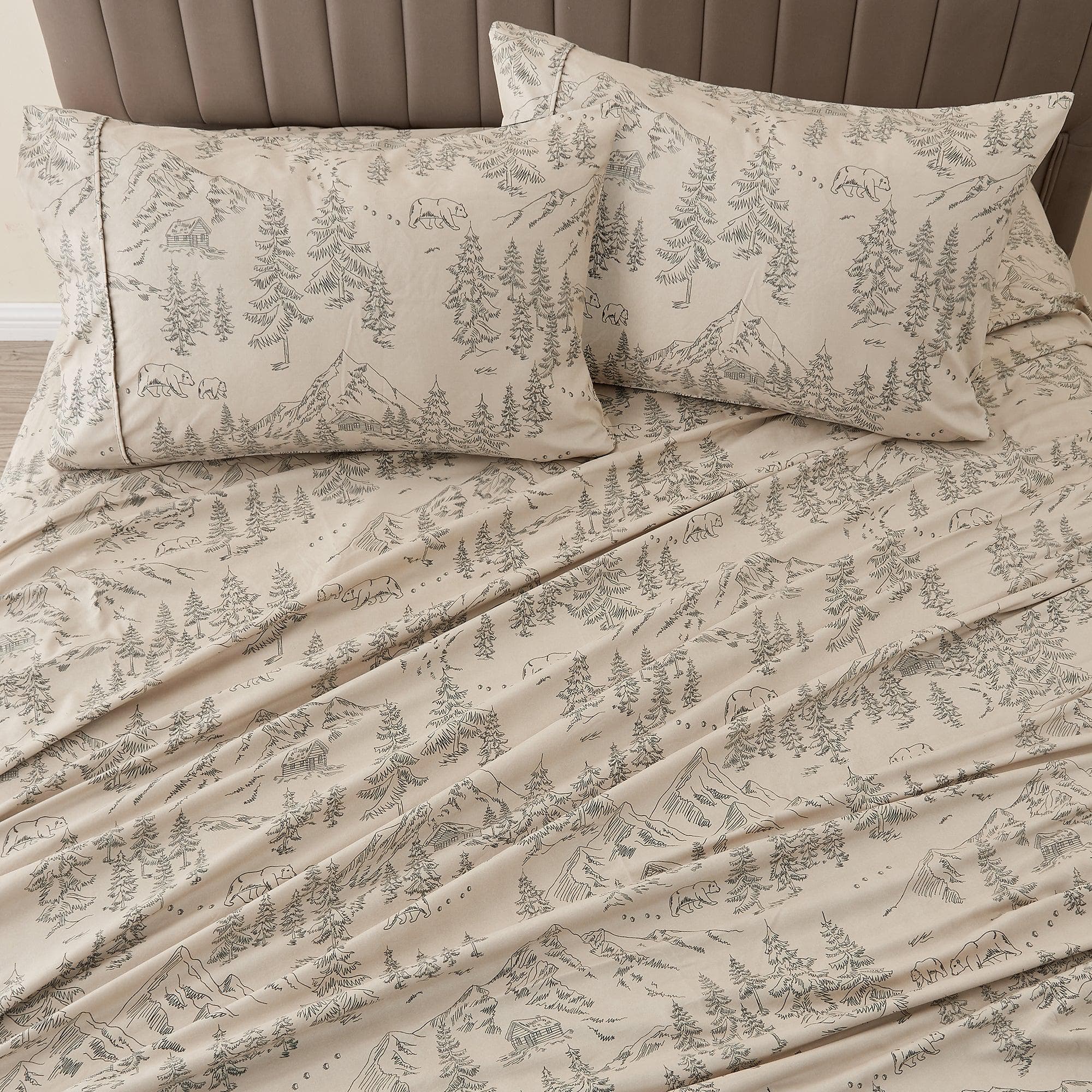 4-Piece Lodge Microfiber Sheet - Mountain Ridge Collection - Image 47