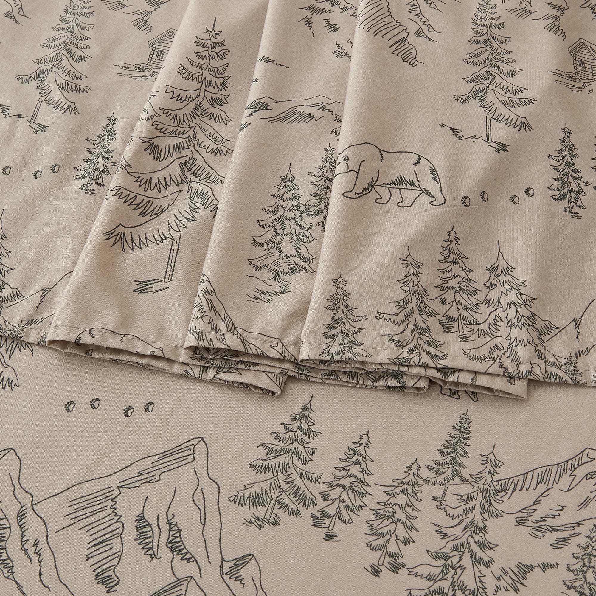 4-Piece Lodge Microfiber Sheet - Mountain Ridge Collection - Image 48