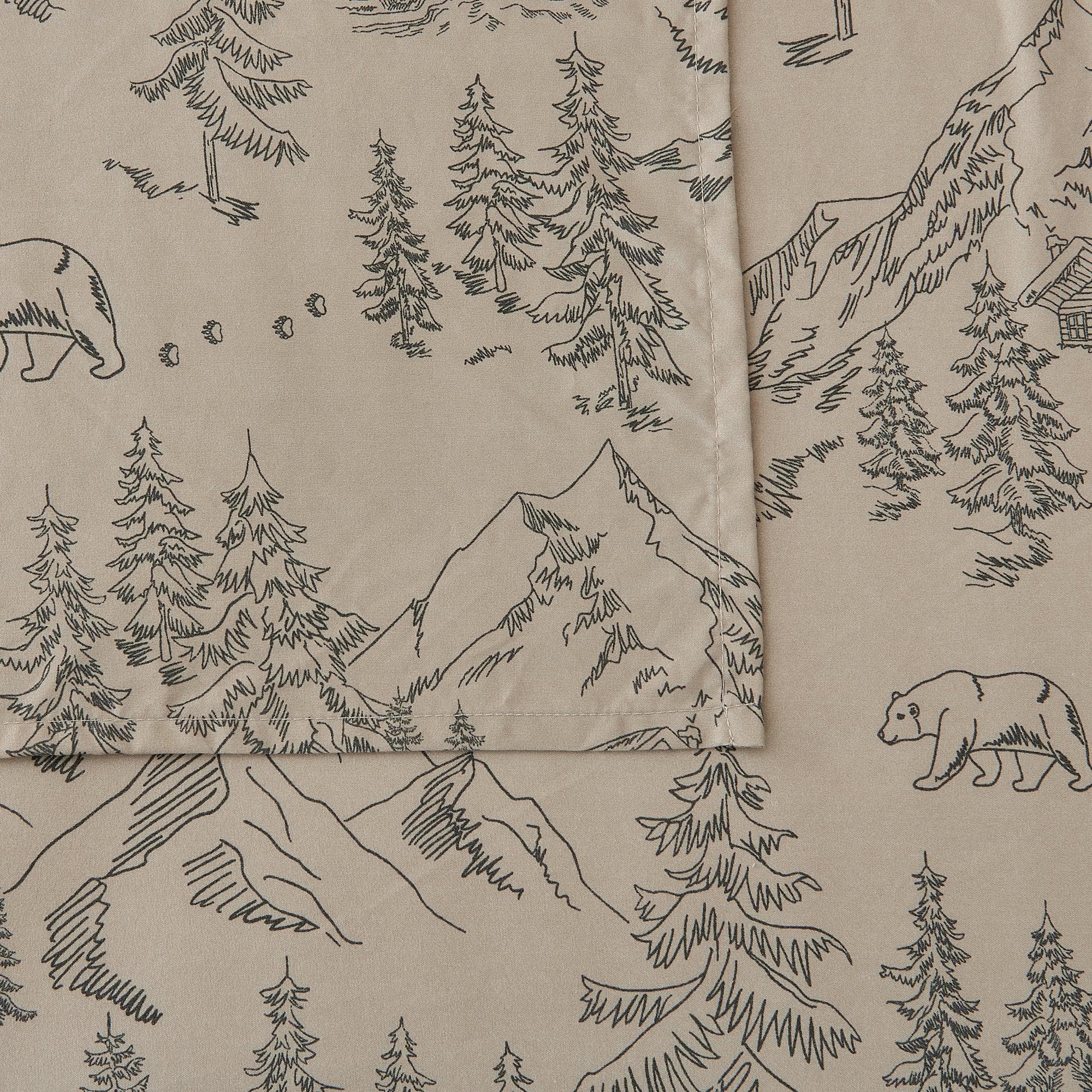 4-Piece Lodge Microfiber Sheet - Mountain Ridge Collection - Image 50