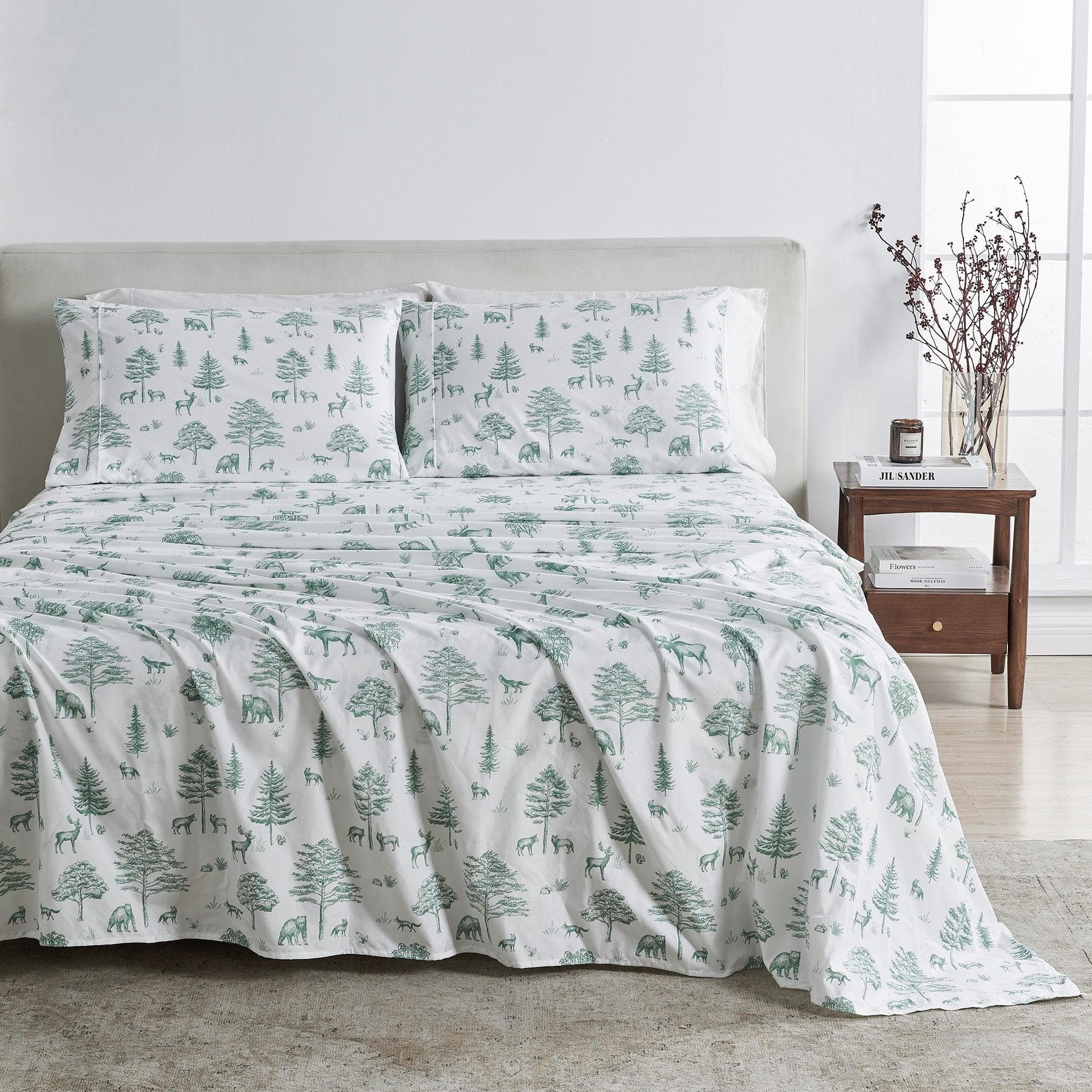 4-Piece Lodge Microfiber Sheet - Mountain Ridge Collection - Image 56
