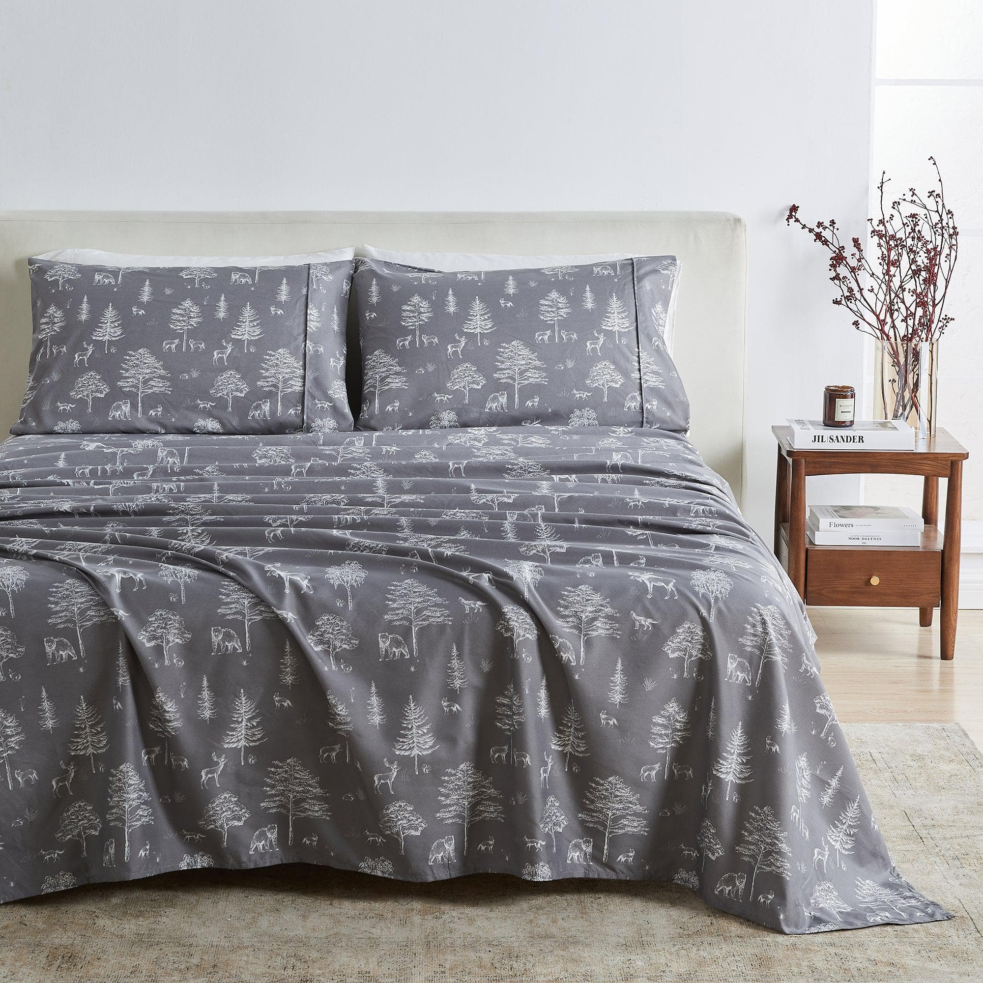 4-Piece Lodge Microfiber Sheet - Mountain Ridge Collection - Image 62