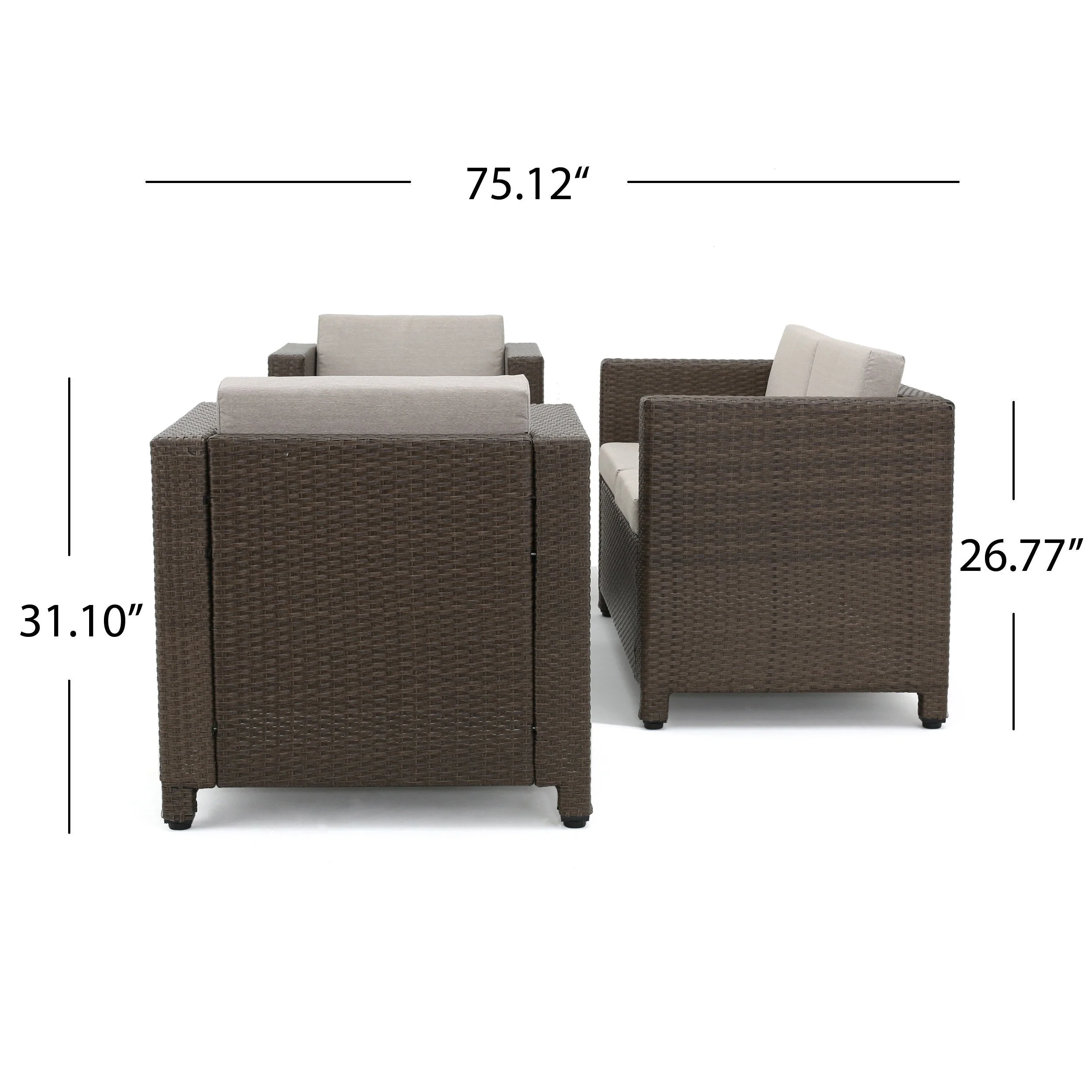 4 Piece Outdoor Set (Beige) - Image 8