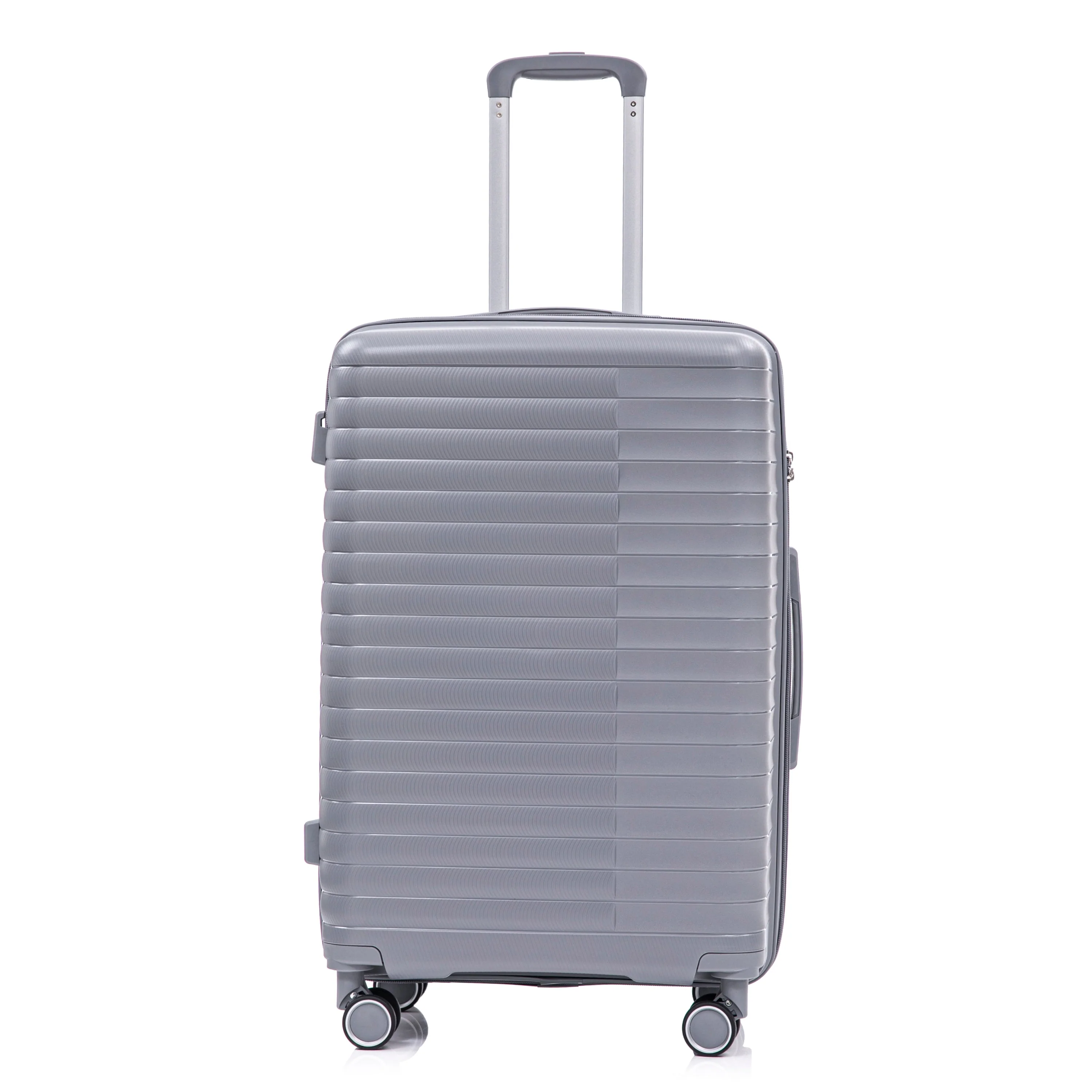 4-Piece PP Spinner Wheel Luggage Set with Cosmetic Case, Light Gray - Image 17