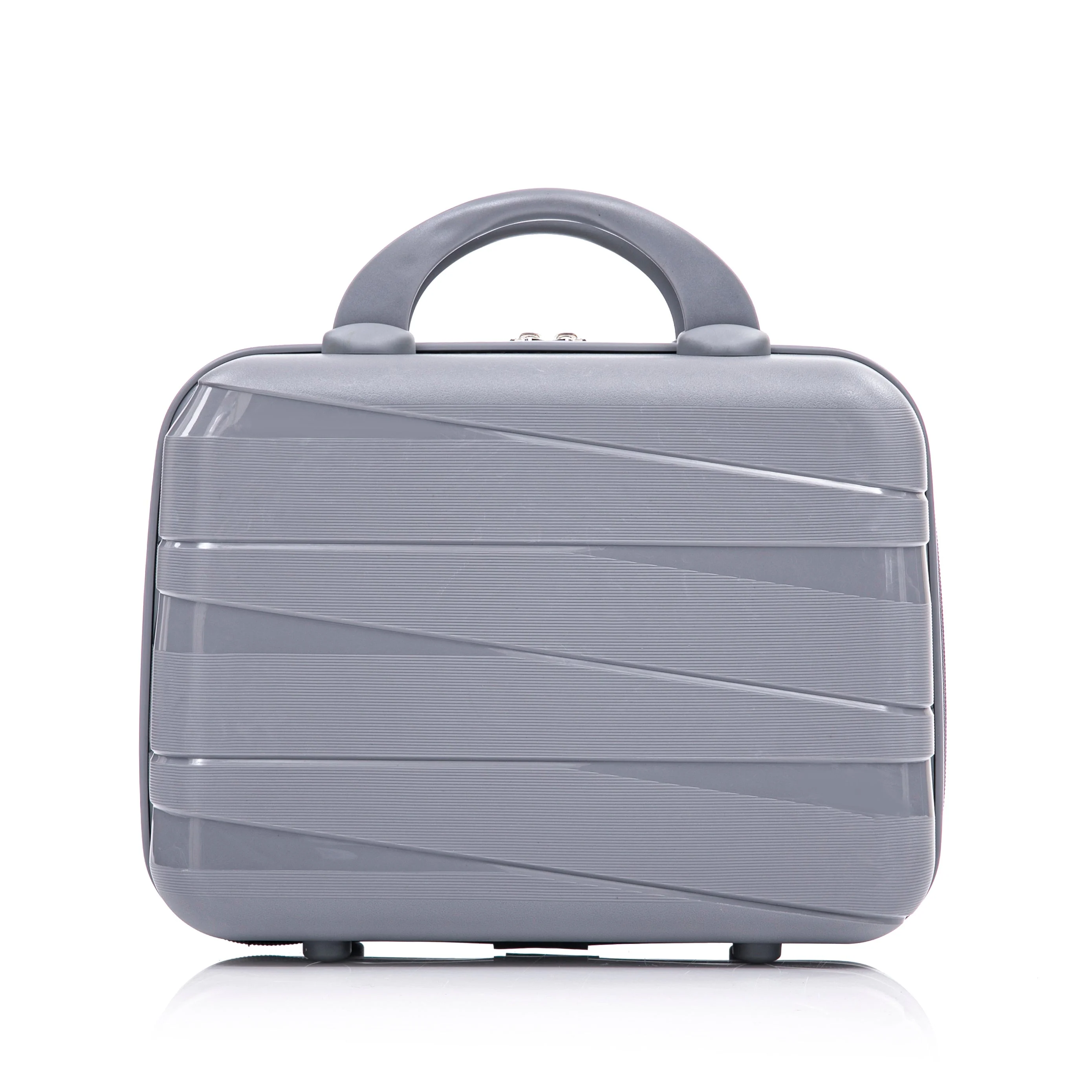 4-Piece PP Spinner Wheel Luggage Set with Cosmetic Case, Light Gray - Image 22