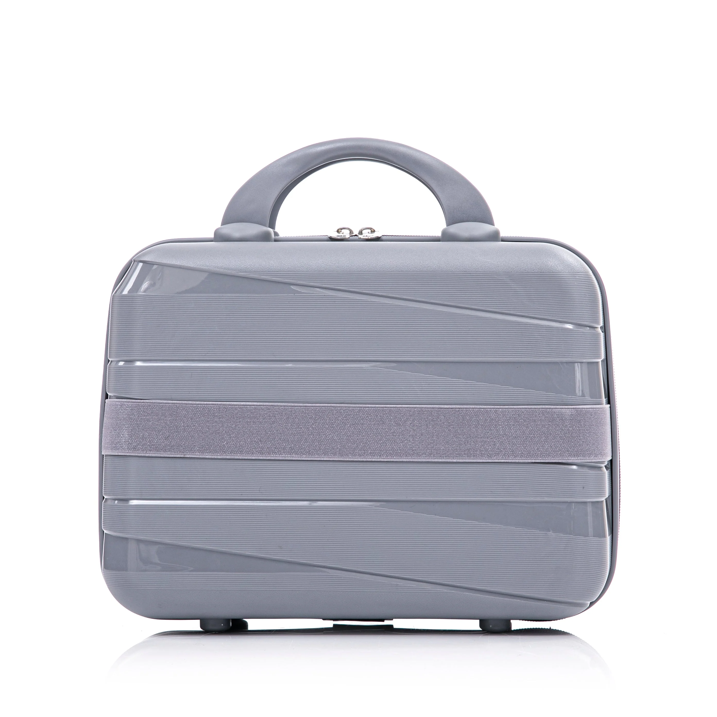 4-Piece PP Spinner Wheel Luggage Set with Cosmetic Case, Light Gray - Image 23