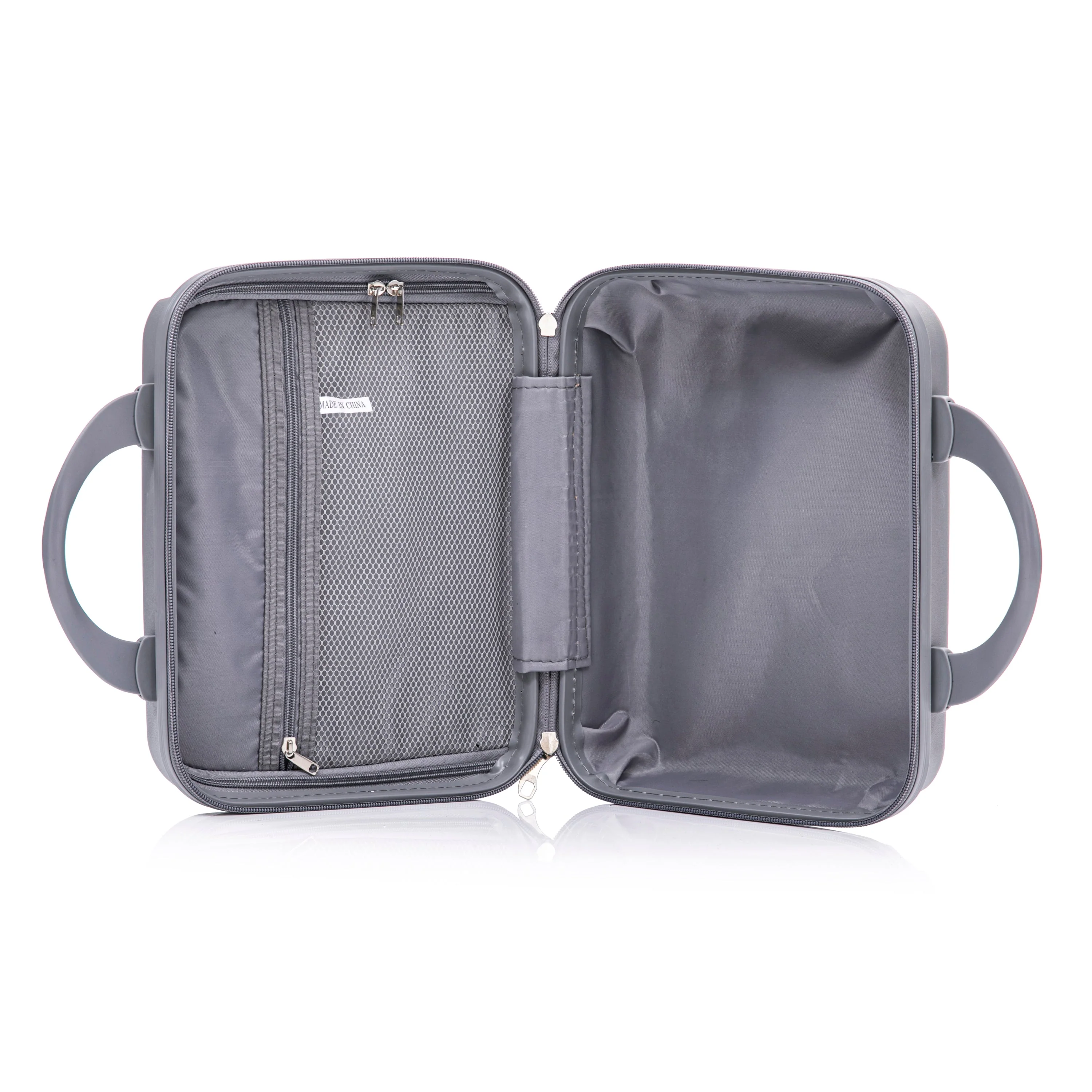 4-Piece PP Spinner Wheel Luggage Set with Cosmetic Case, Light Gray - Image 33