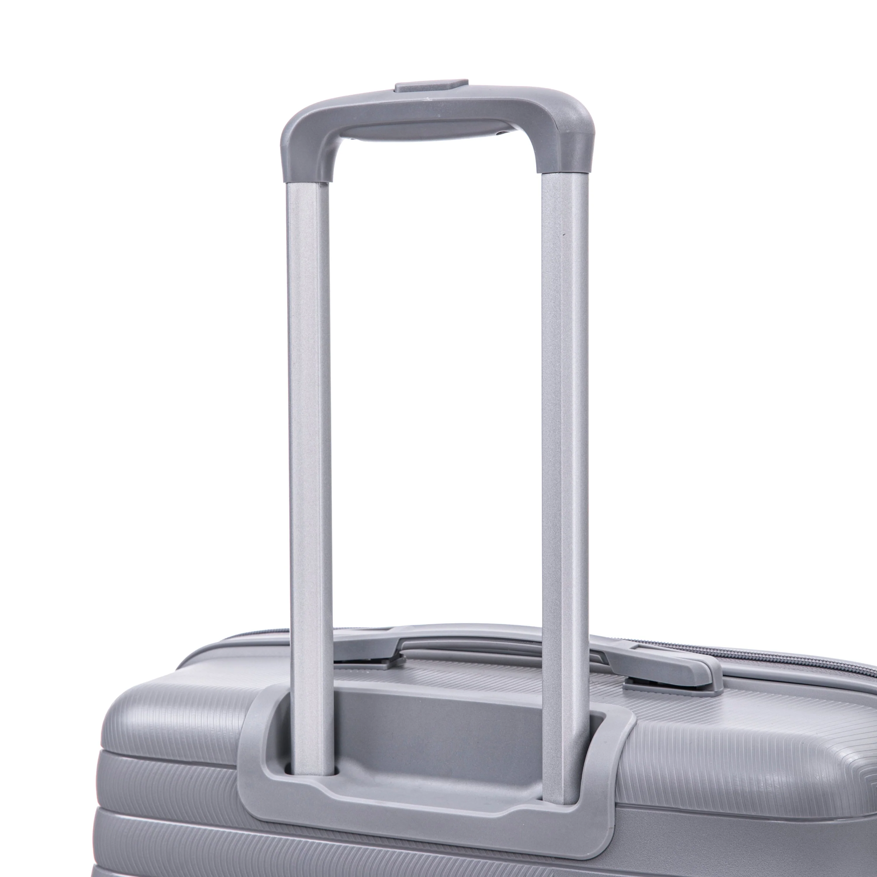 4-Piece PP Spinner Wheel Luggage Set with Cosmetic Case, Light Gray - Image 37