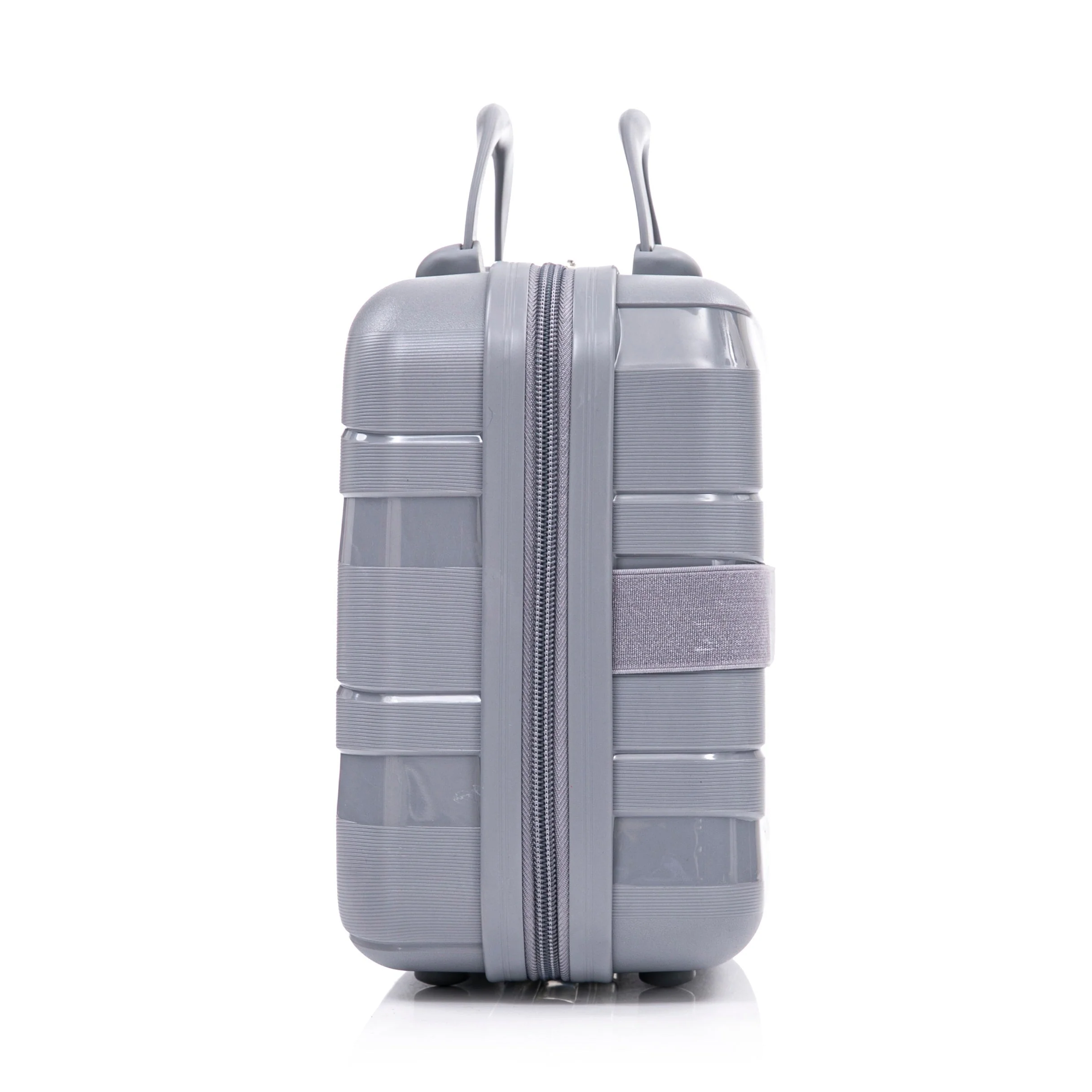 4-Piece PP Spinner Wheel Luggage Set with Cosmetic Case, Light Gray - Image 41