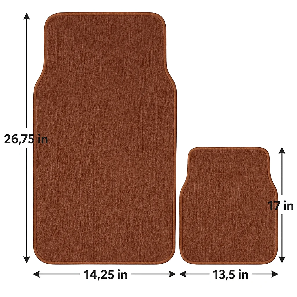 4 Piece Set of Car Floor Mats Front 26.75 x 14.25 inches, Rear 13.5 x 20 inches - Image 10