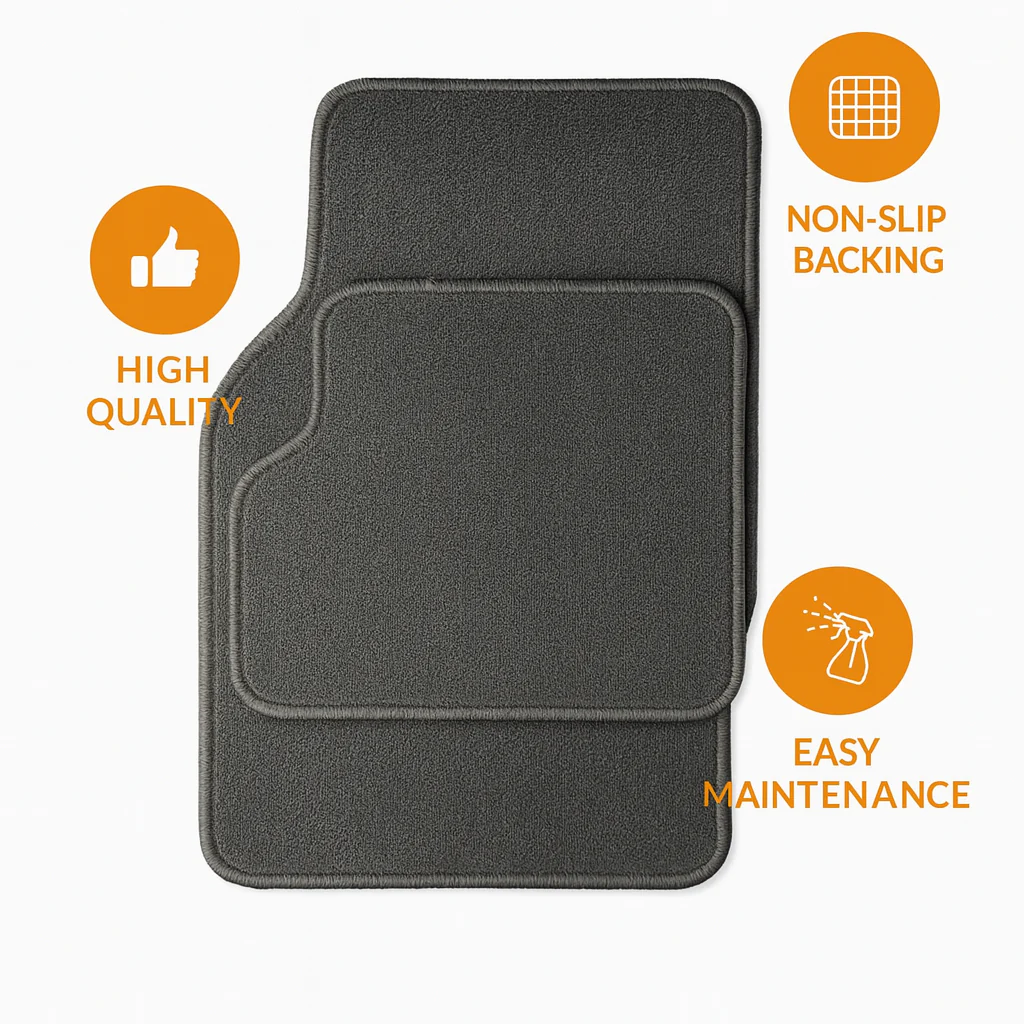 4 Piece Set of Car Floor Mats Front 26.75 x 14.25 inches, Rear 13.5 x 20 inches - Image 12