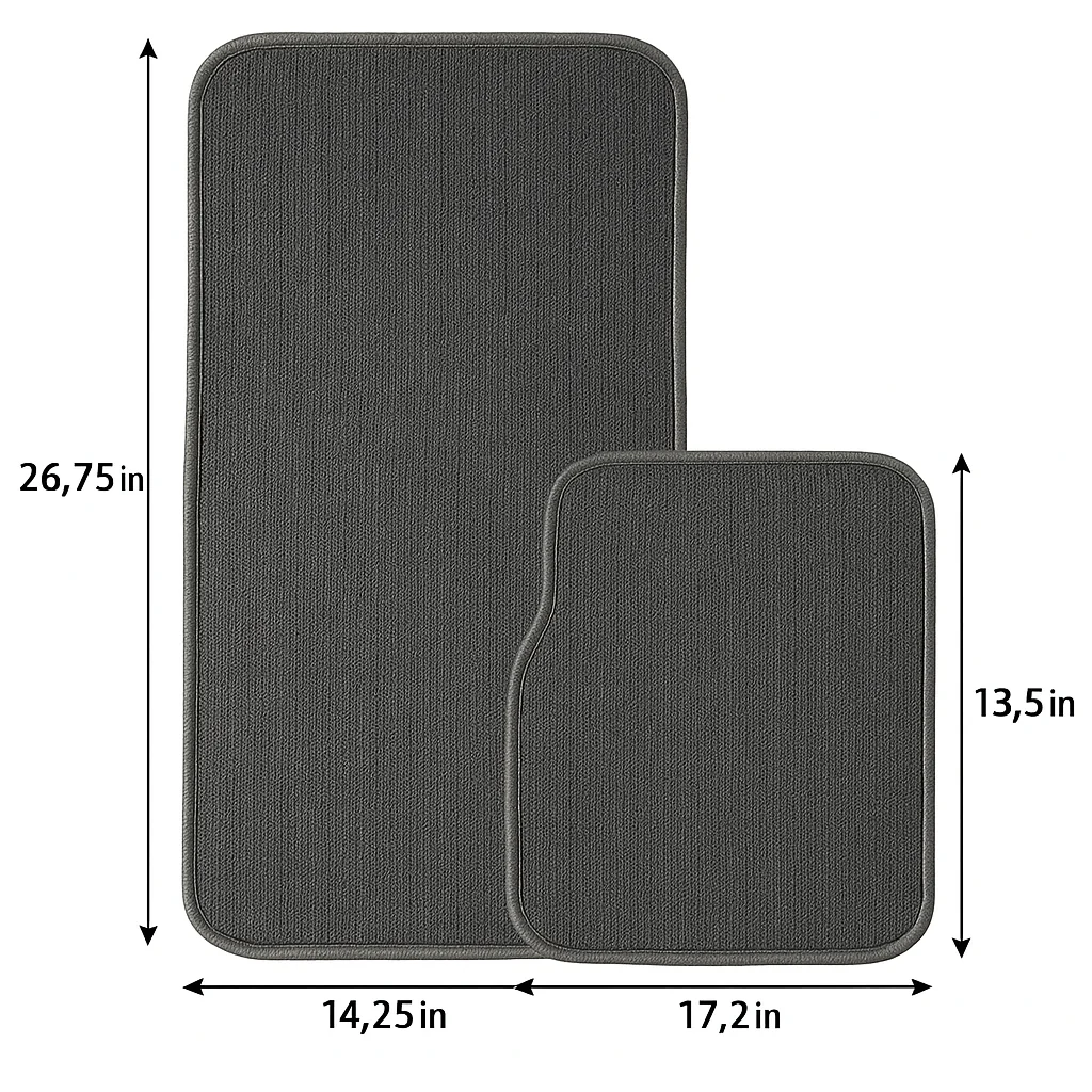 4 Piece Set of Car Floor Mats Front 26.75 x 14.25 inches, Rear 13.5 x 20 inches - Image 13