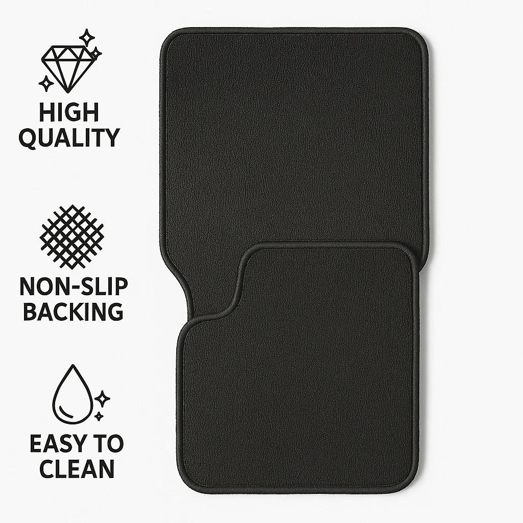 4 Piece Set of Car Floor Mats Front 26.75 x 14.25 inches, Rear 13.5 x 20 inches - Image 6