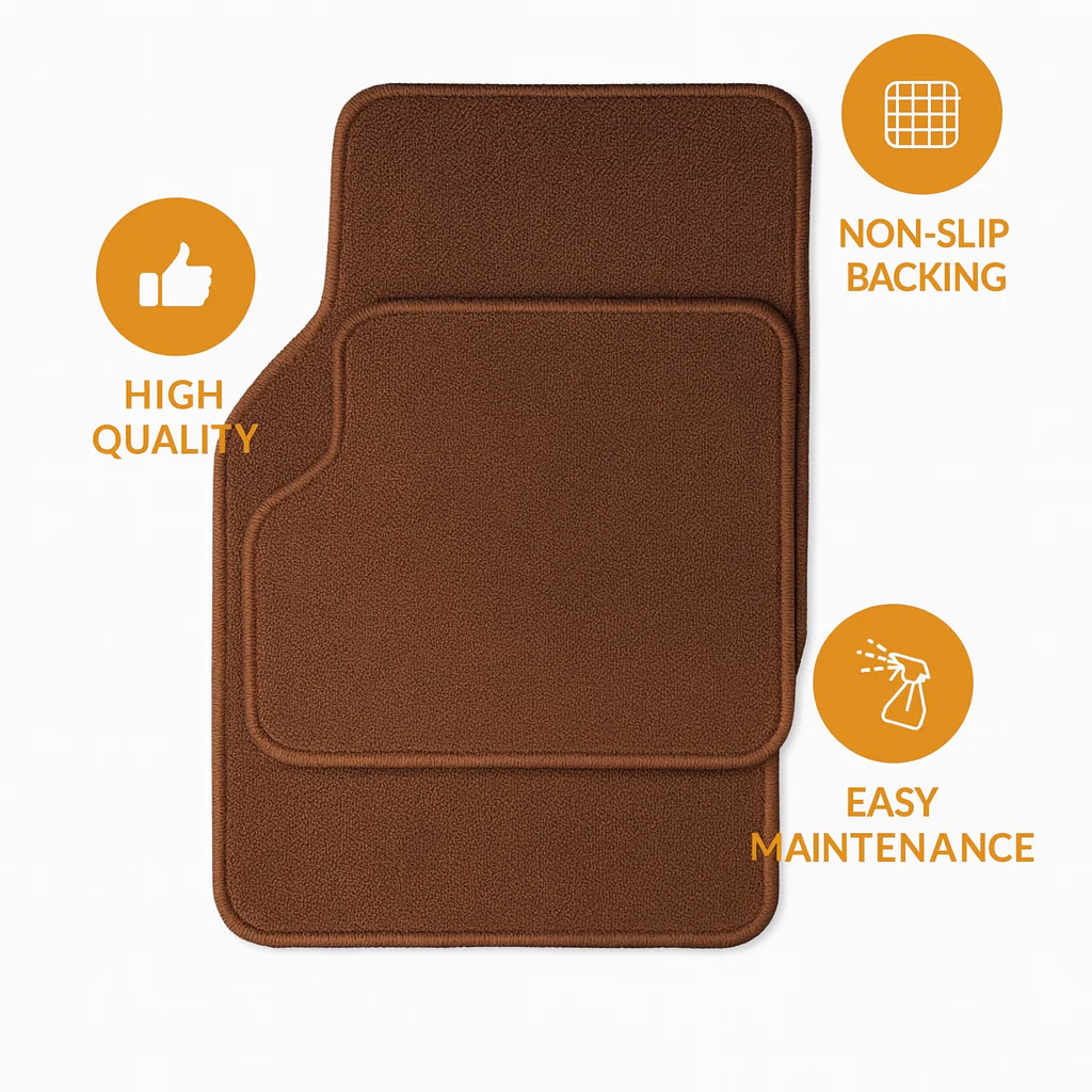 4 Piece Set of Car Floor Mats Front 26.75 x 14.25 inches, Rear 13.5 x 20 inches - Image 9
