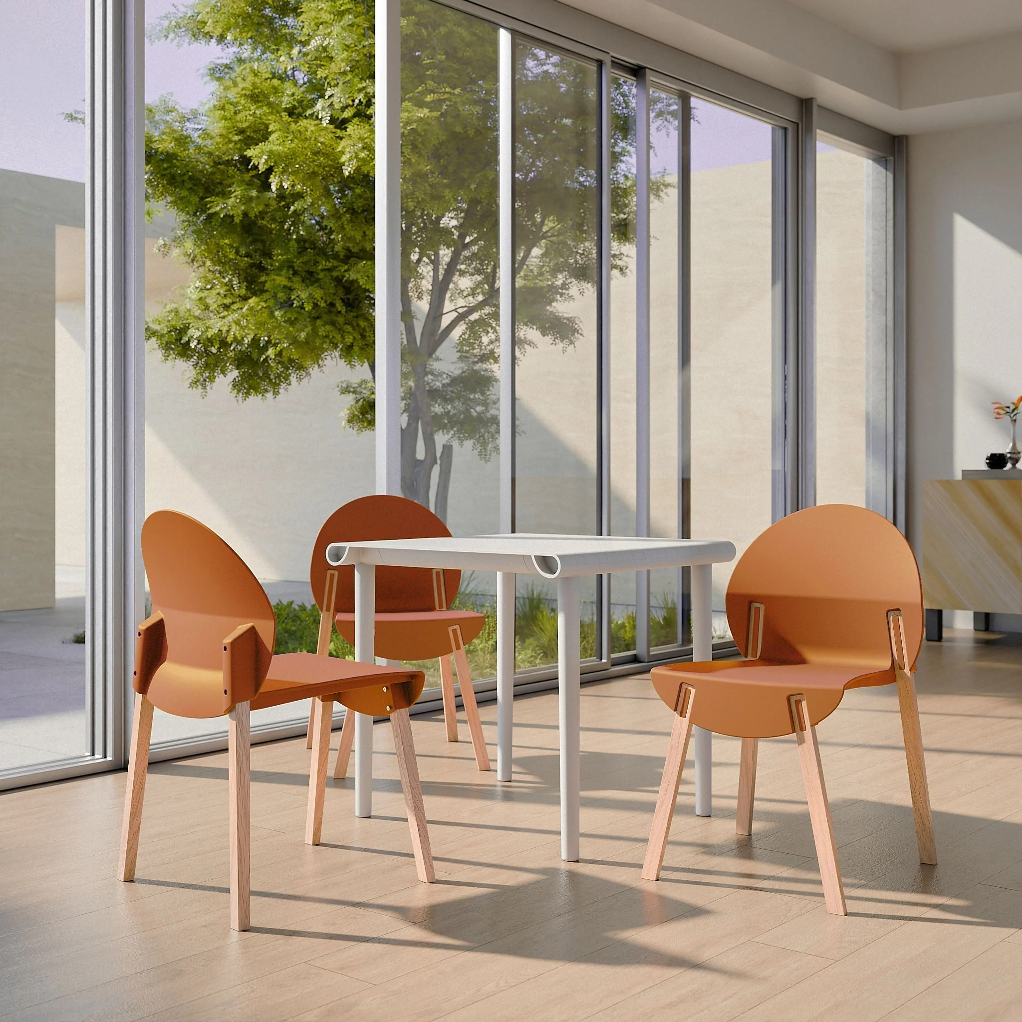 4 Piece Set Of Single Chairs With A Design Combining Modern And Traditional Elements - Image 4