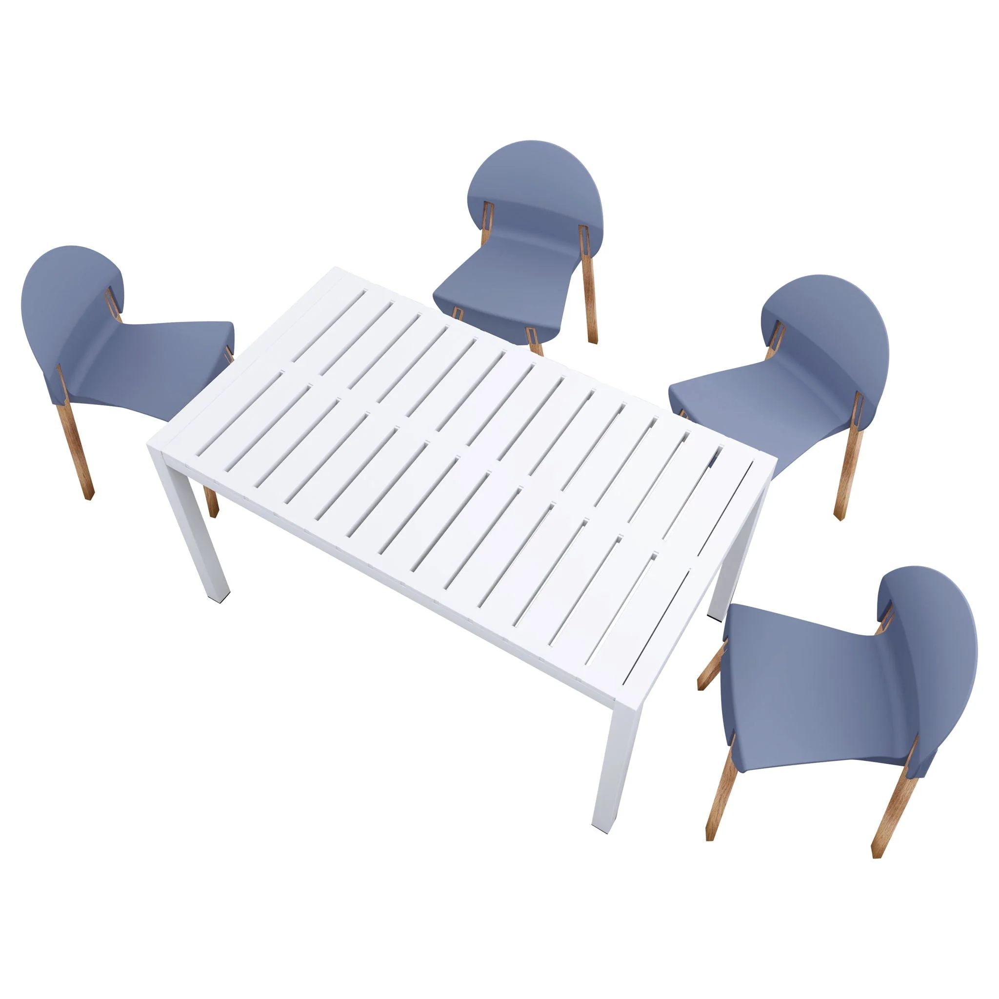 4 Piece Set Of Single Chairs With Long Table - Image 3