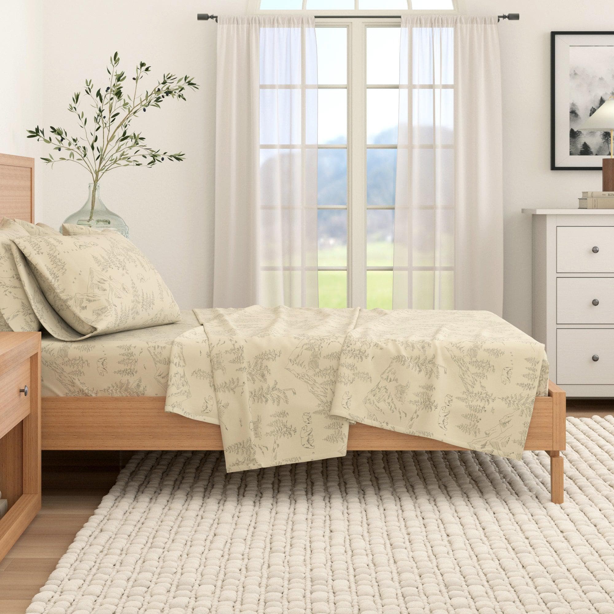 4-Piece Turkish Cotton Flannel Sheet Set - Stratton Collection - Image 12