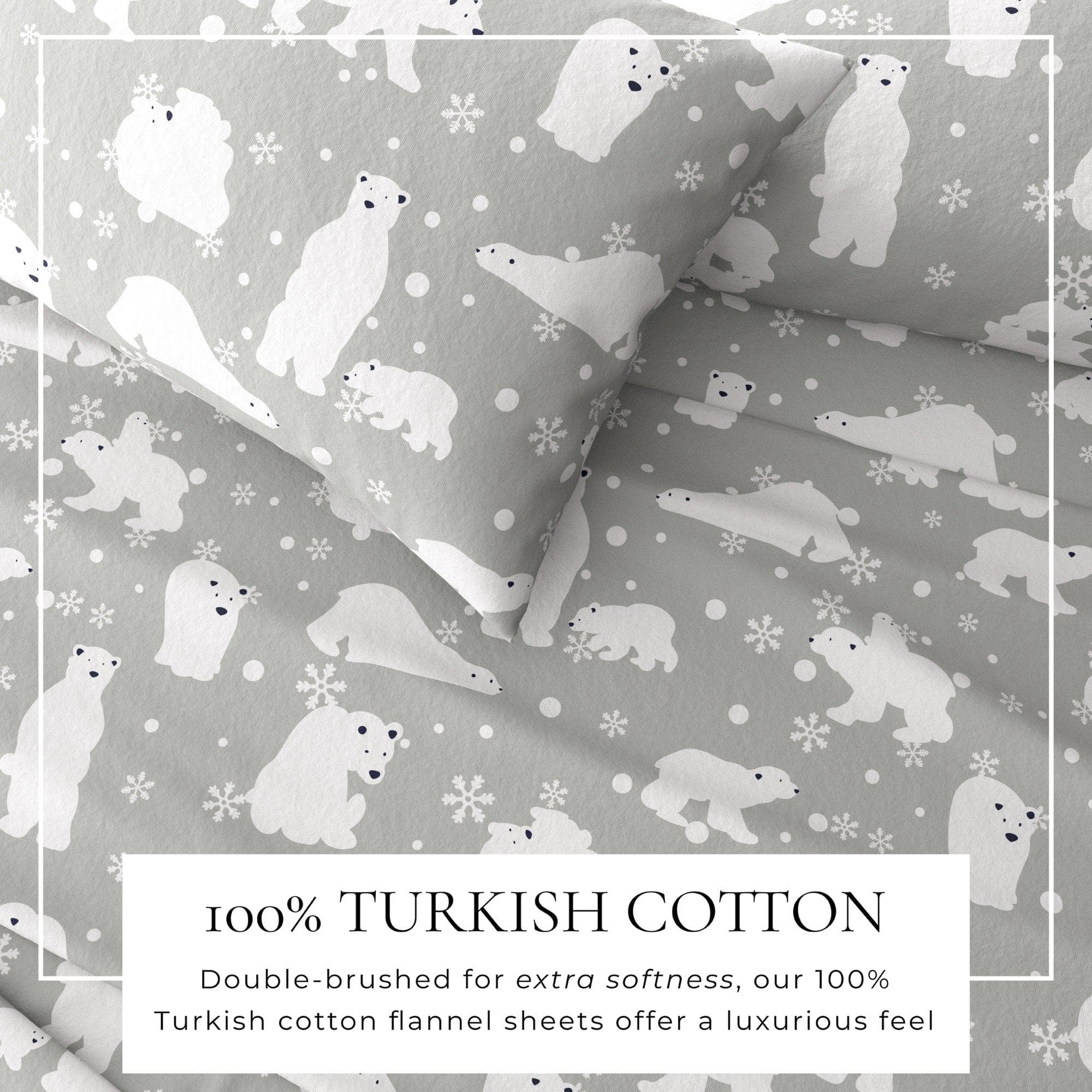 4-Piece Turkish Cotton Flannel Sheet Set - Stratton Collection - Image 21