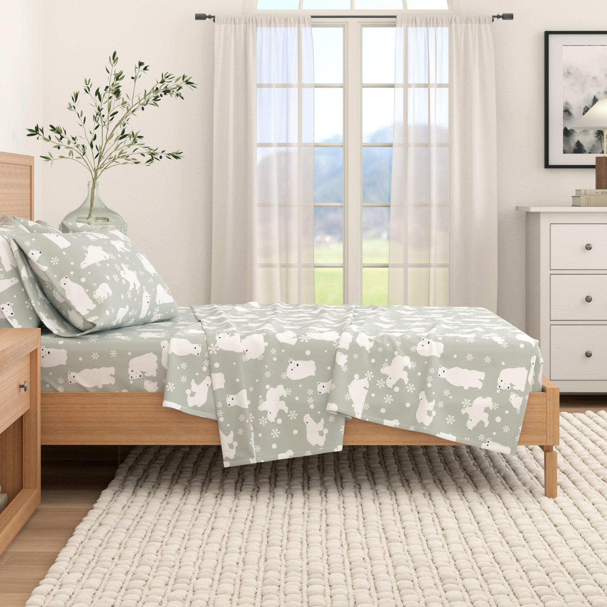 4-Piece Turkish Cotton Flannel Sheet Set - Stratton Collection - Image 24
